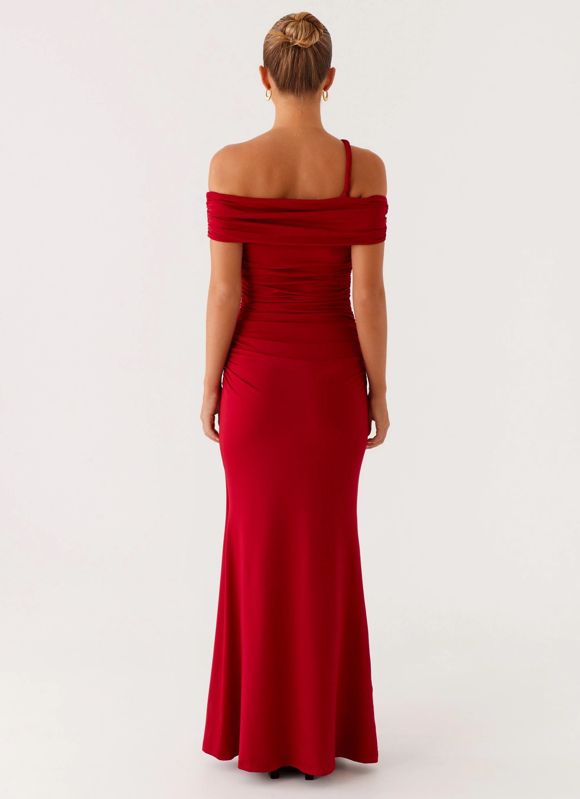 After This Maxi Dress - Raspberry Relaxed-fit maxi dress Soft Lines