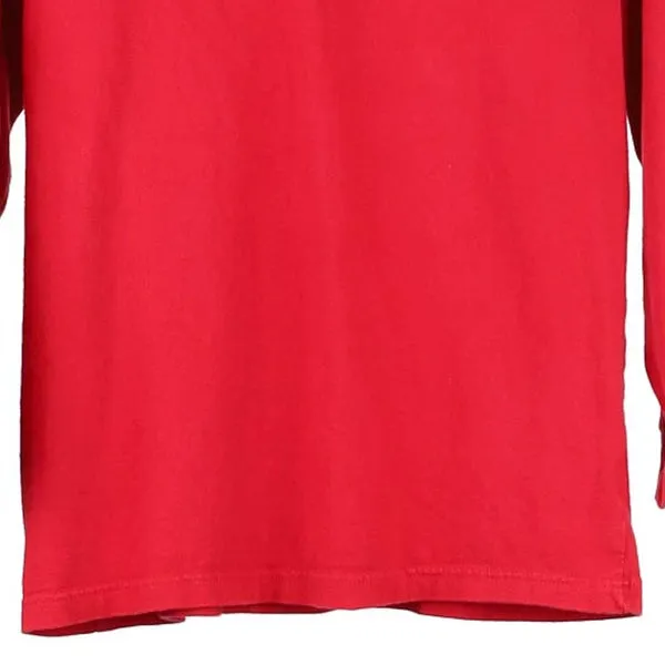 Age 10-12 Champion Long Sleeve T-Shirt - Large Red Cotton