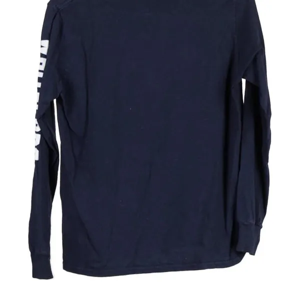 Age 10-12 White Caps West Michigan Champion Long Sleeve T-Shirt - Large Navy Cotton Blend