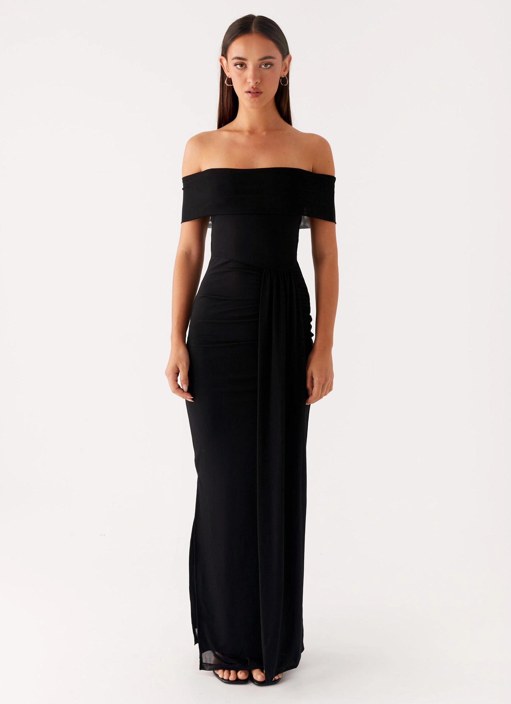 Youthful Style Minimalist Fit Aileen Maxi Dress - Black