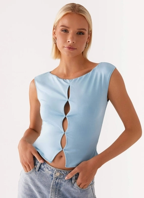 Ally Top - Baby Blue Durable Blend