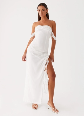 Alaska Maxi Dress - White Sleek And Stylish