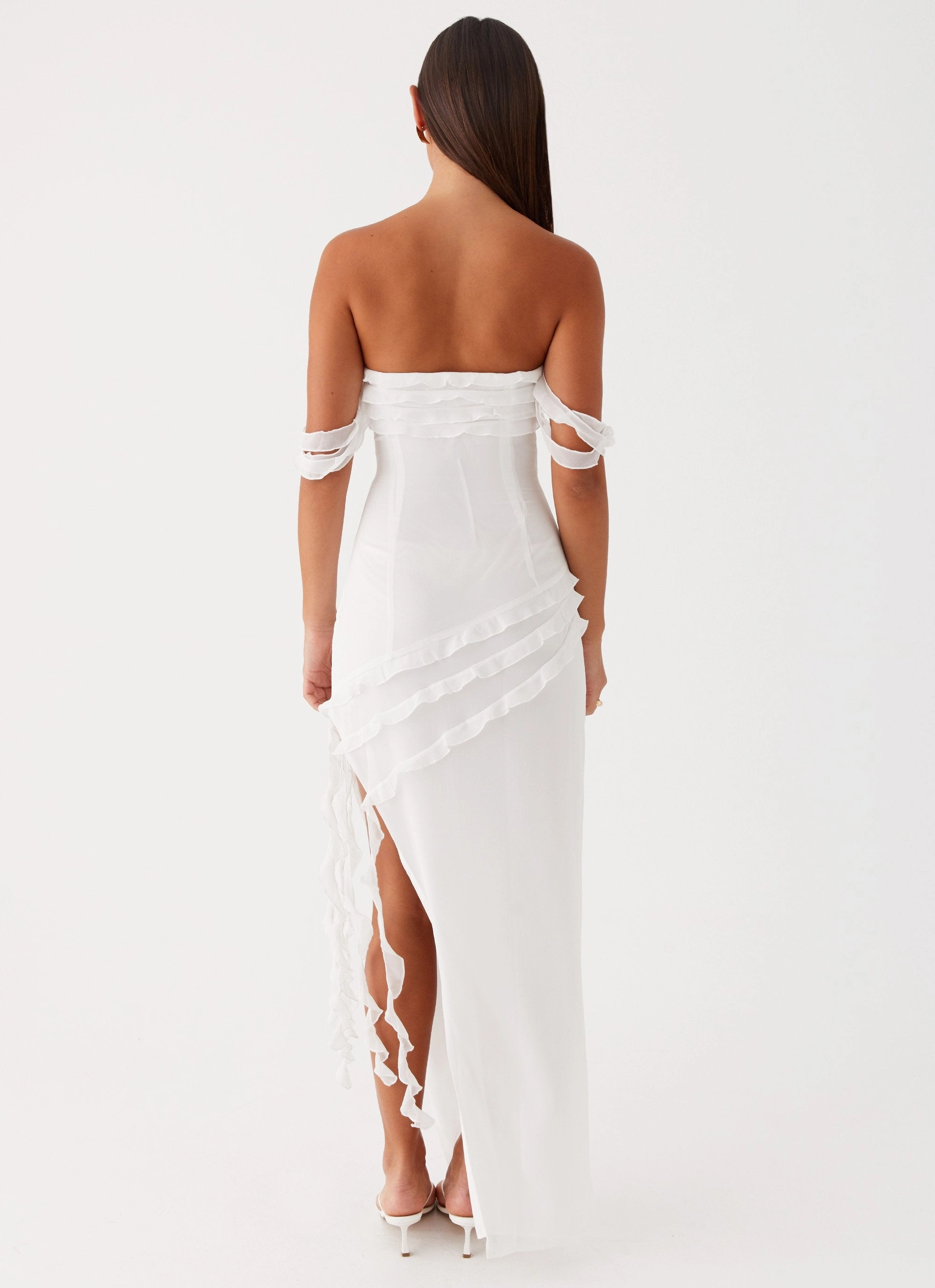 Alaska Maxi Dress - White Bright-Hue Delicate Mood