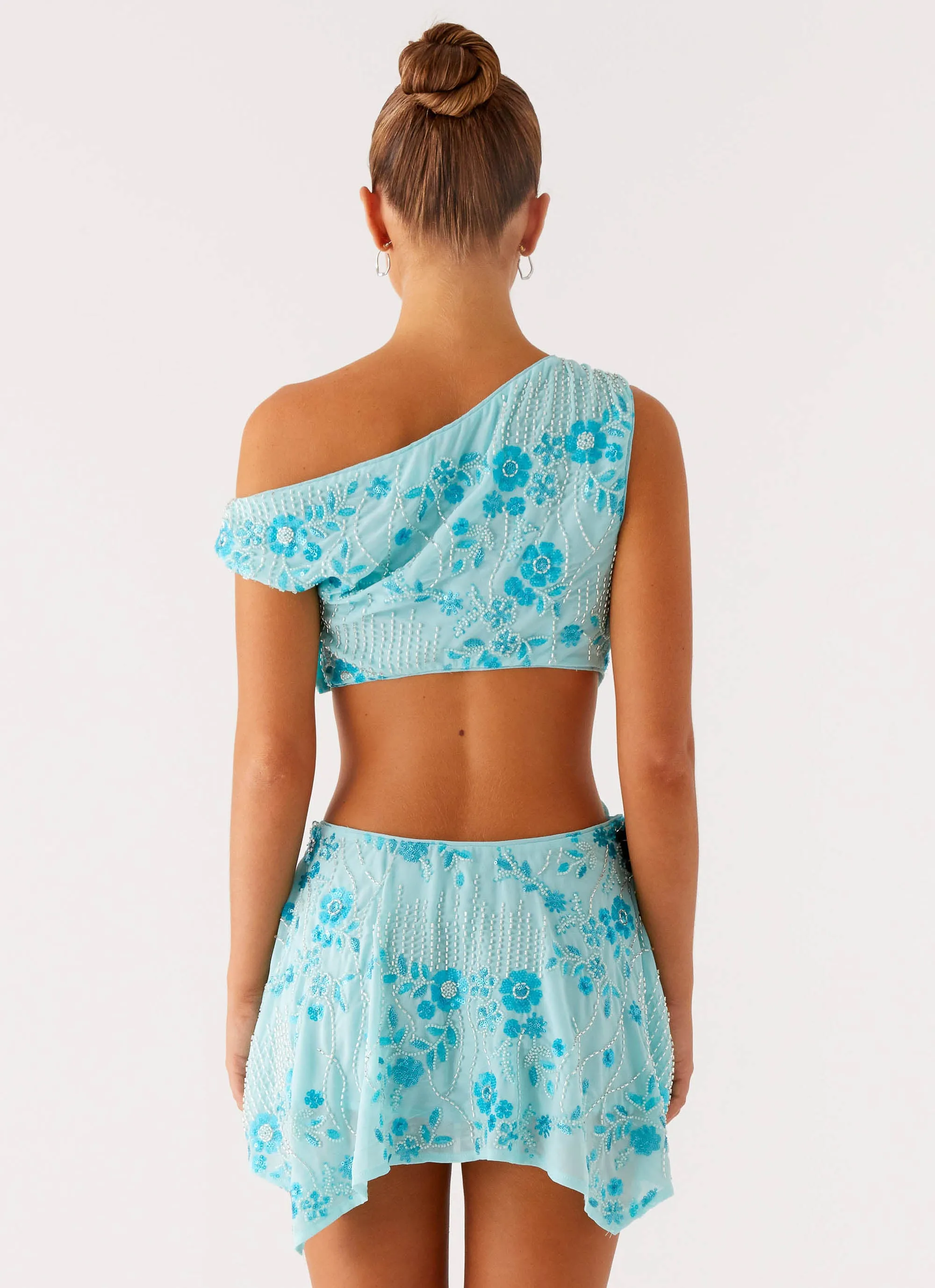 Aletta Sequin Mini Dress - Blue Lounge Comfort Chic Harmony