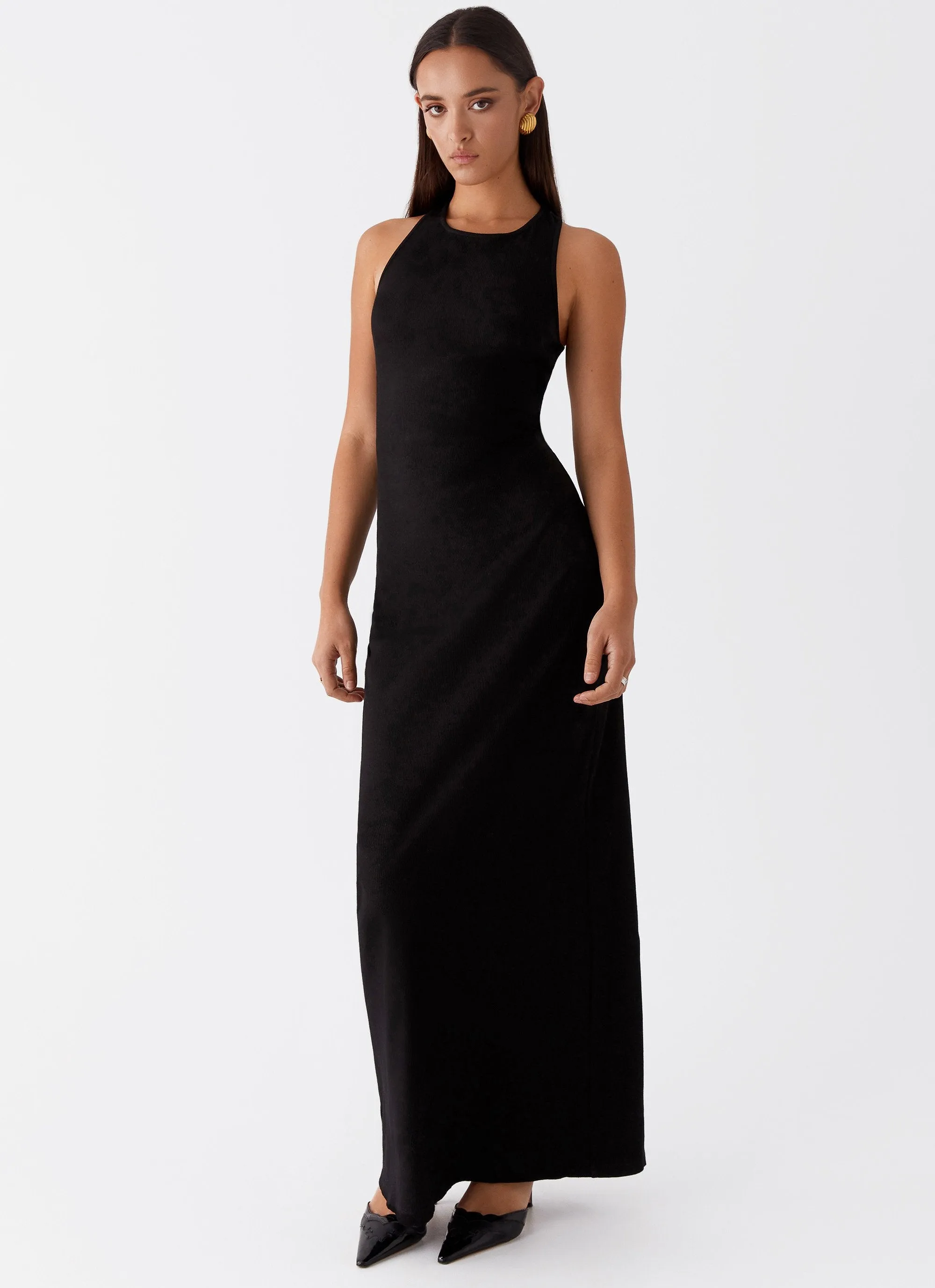 Crisp Look Perfect Fit Alice Cut Out Maxi Dress - Black
