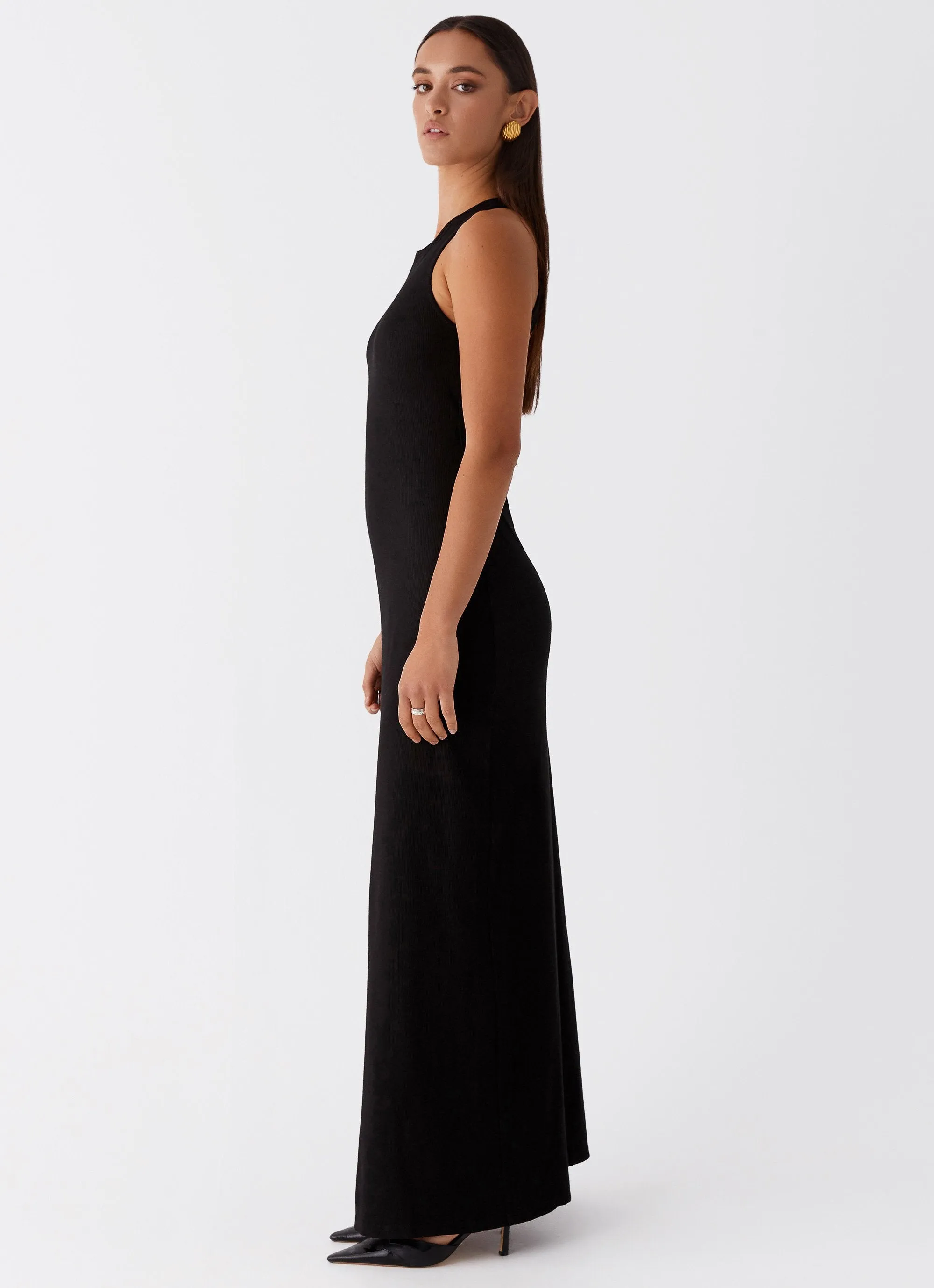 monochrome Alice Cut Out Maxi Dress - Black