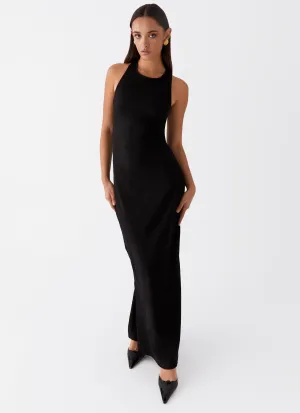 Alice Cut Out Maxi Dress - Black Night Charm
