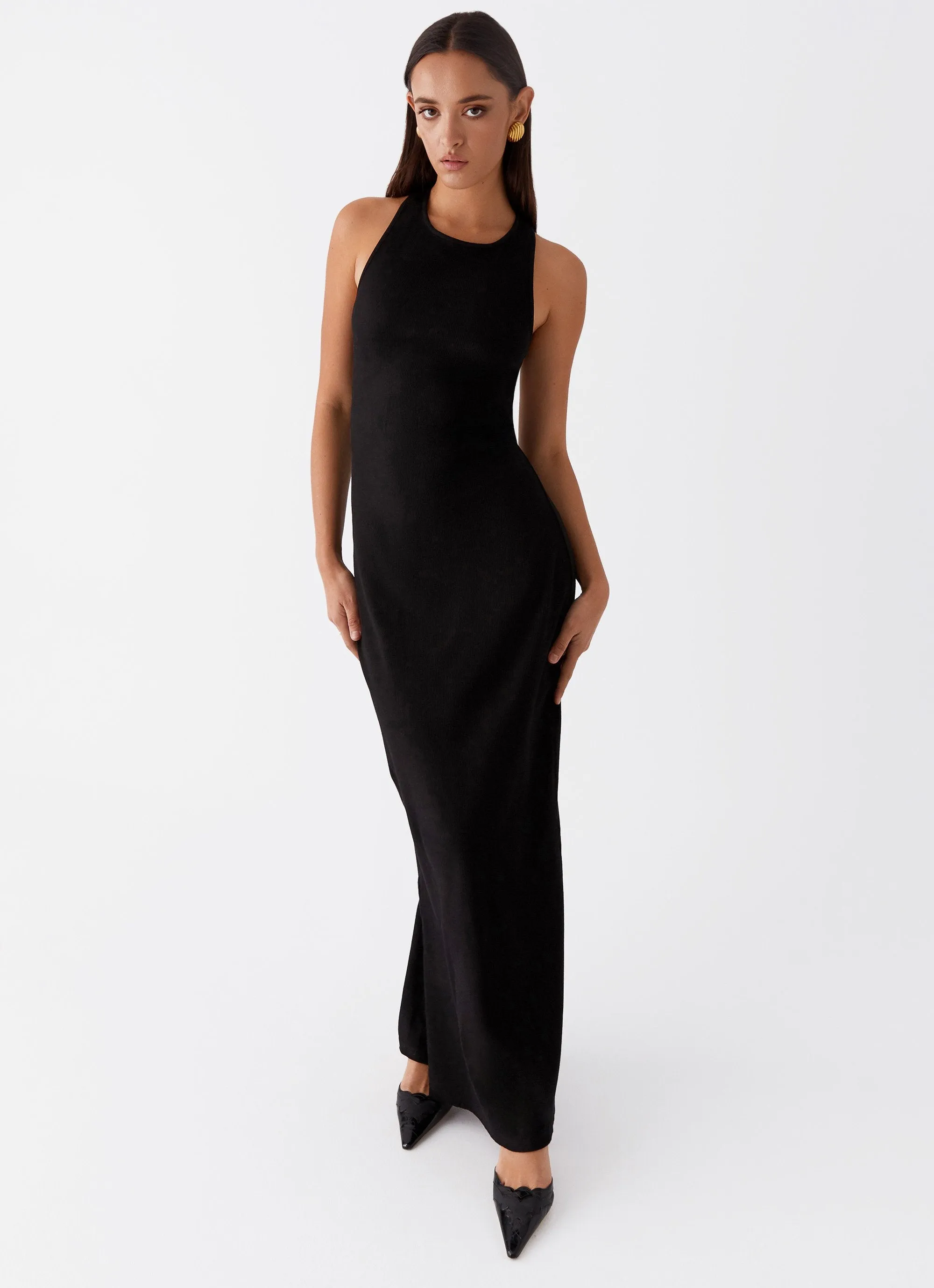 Alice Cut Out Maxi Dress - Black Night Charm
