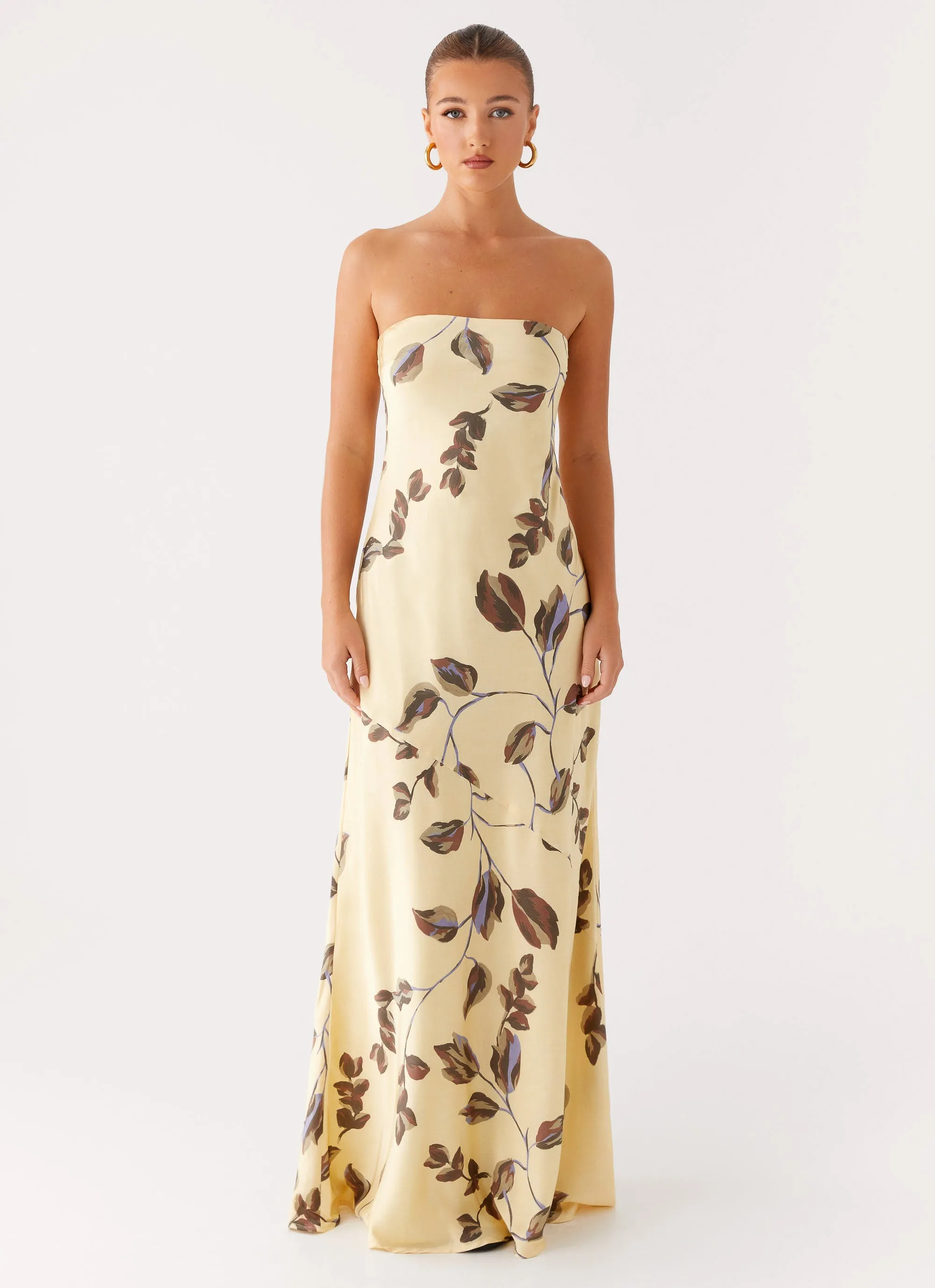 Alisa Strapless Maxi Dress - Buttercream Bliss Art Spirit