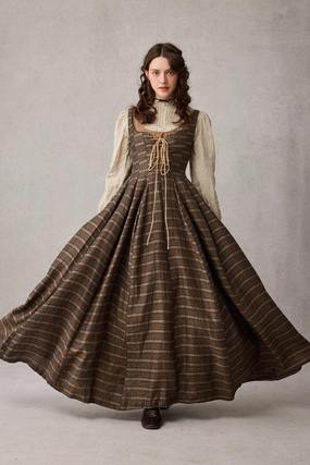 Biodegradable material Butter Soft Handfeel Alisa 25 | lace up linen dress