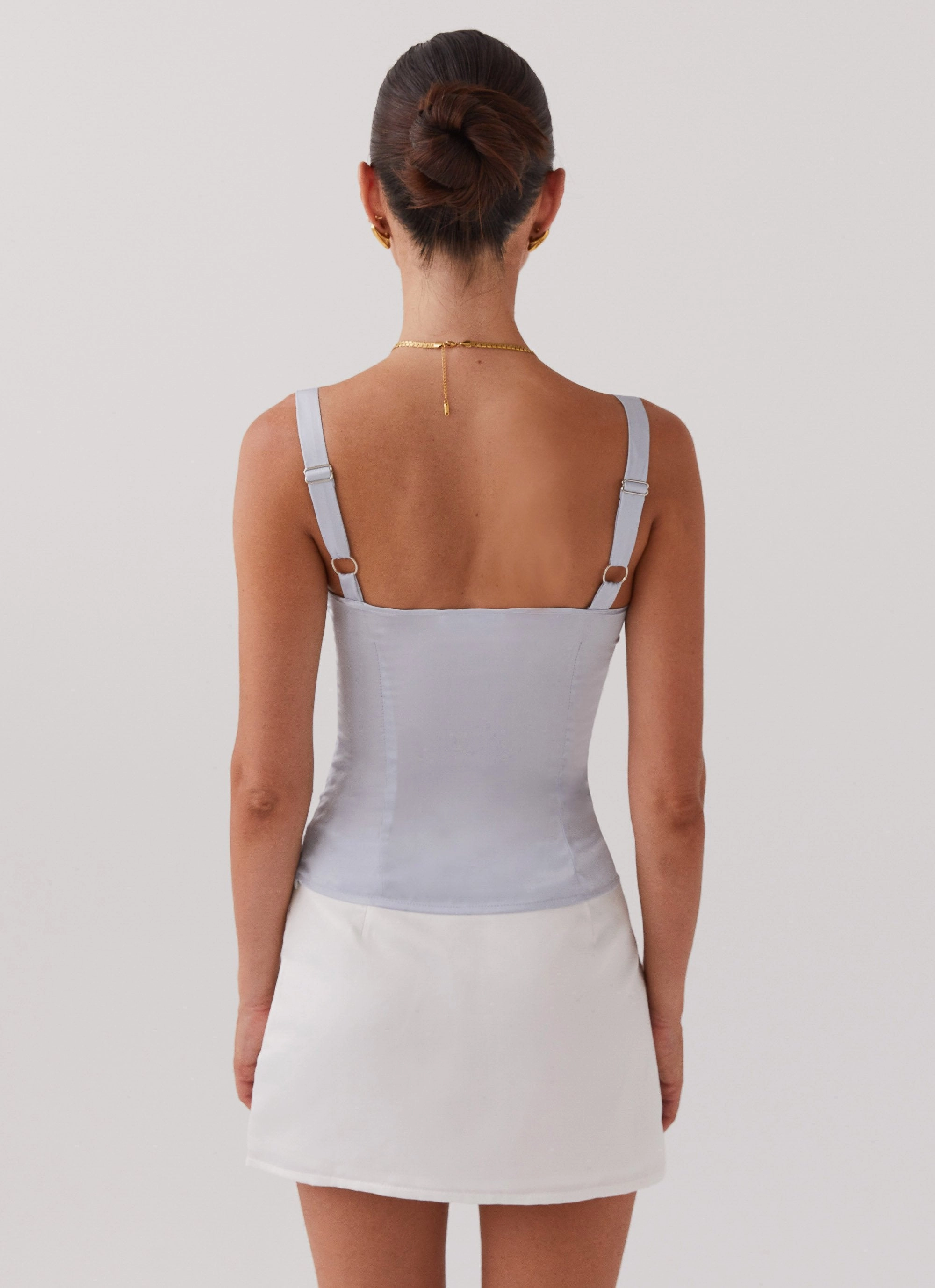 Hidden Pocket Alissa Bustier Top - Arctic Blue