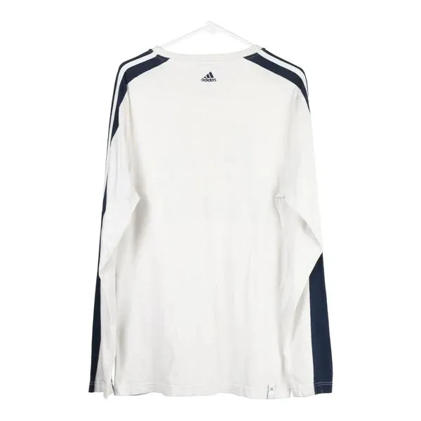 All I Got Adidas Long Sleeve T-Shirt - Medium White Cotton