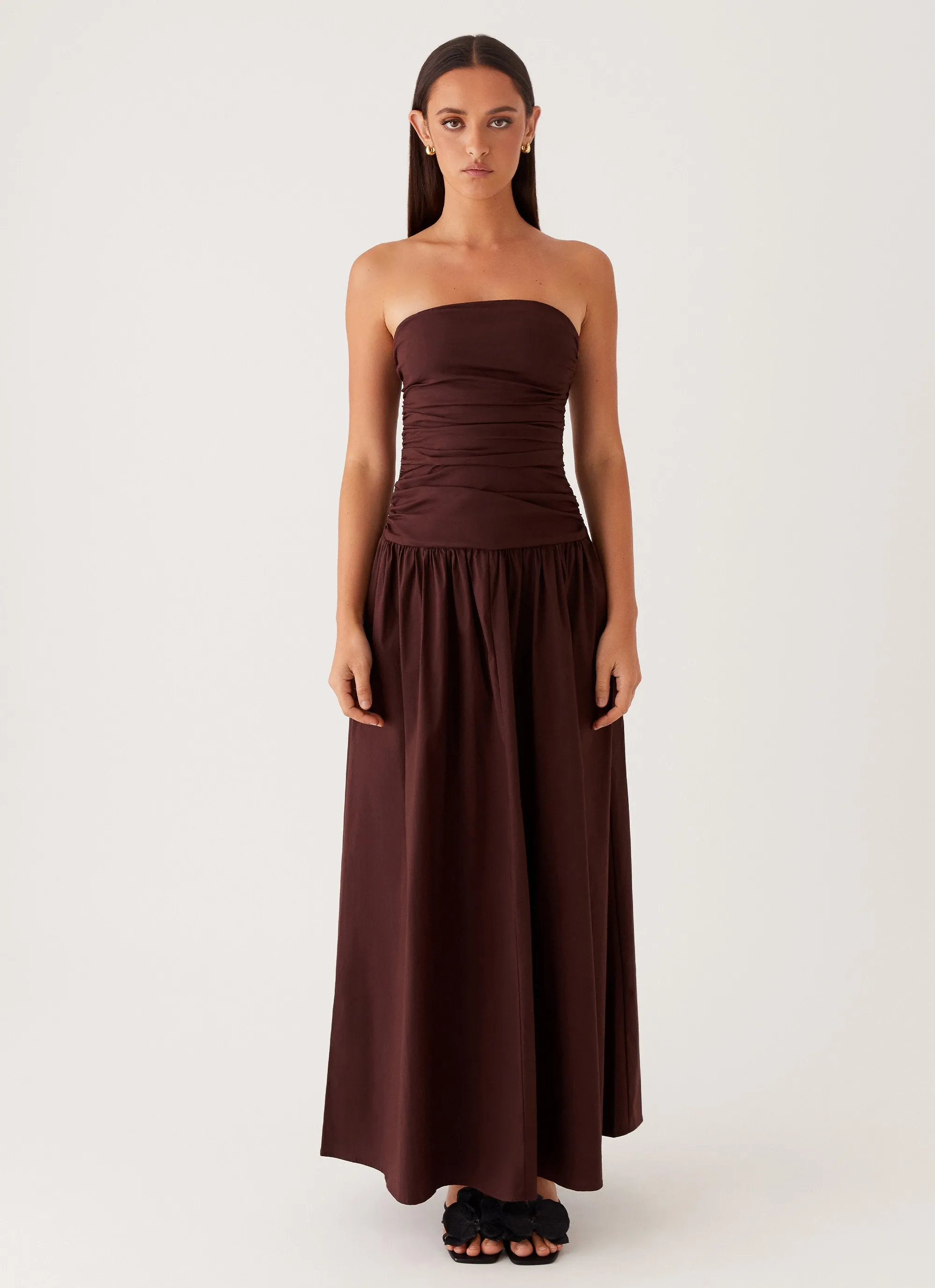 Comfortable Silhouette Carmel Maxi Dress - Brown