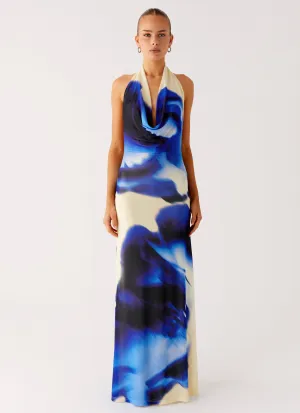 Perfect Layers Breathable wear Only A Feeling Cowl Neck Maxi Dress - Heirloom Floral