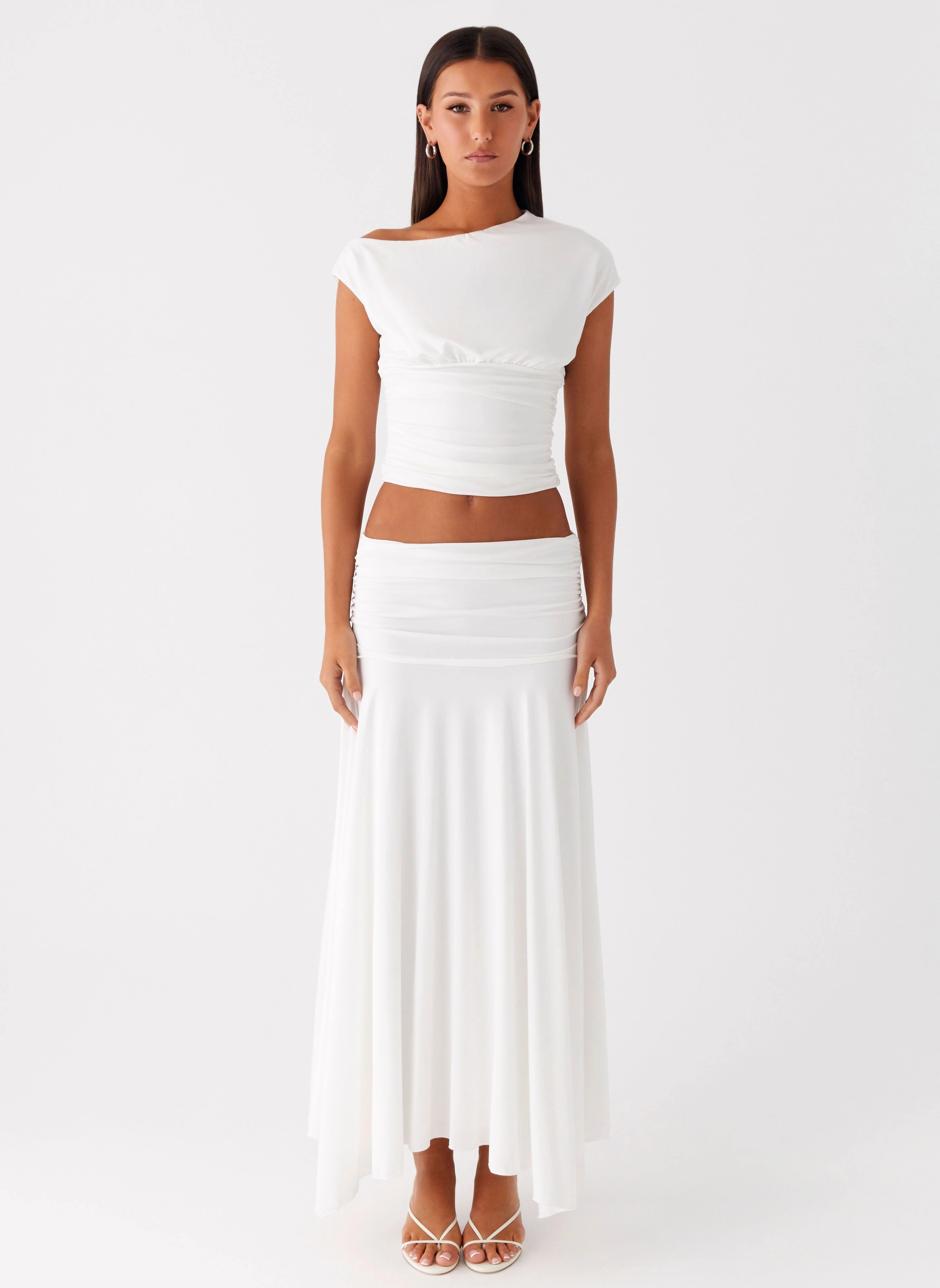 Liana Asymmetrical Top - White TearResistantWeave