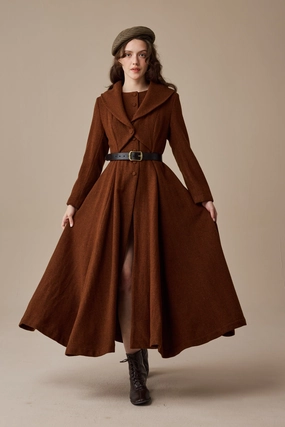 Quick Dry Fabric Gemma 17 | 100% wool victorian coat