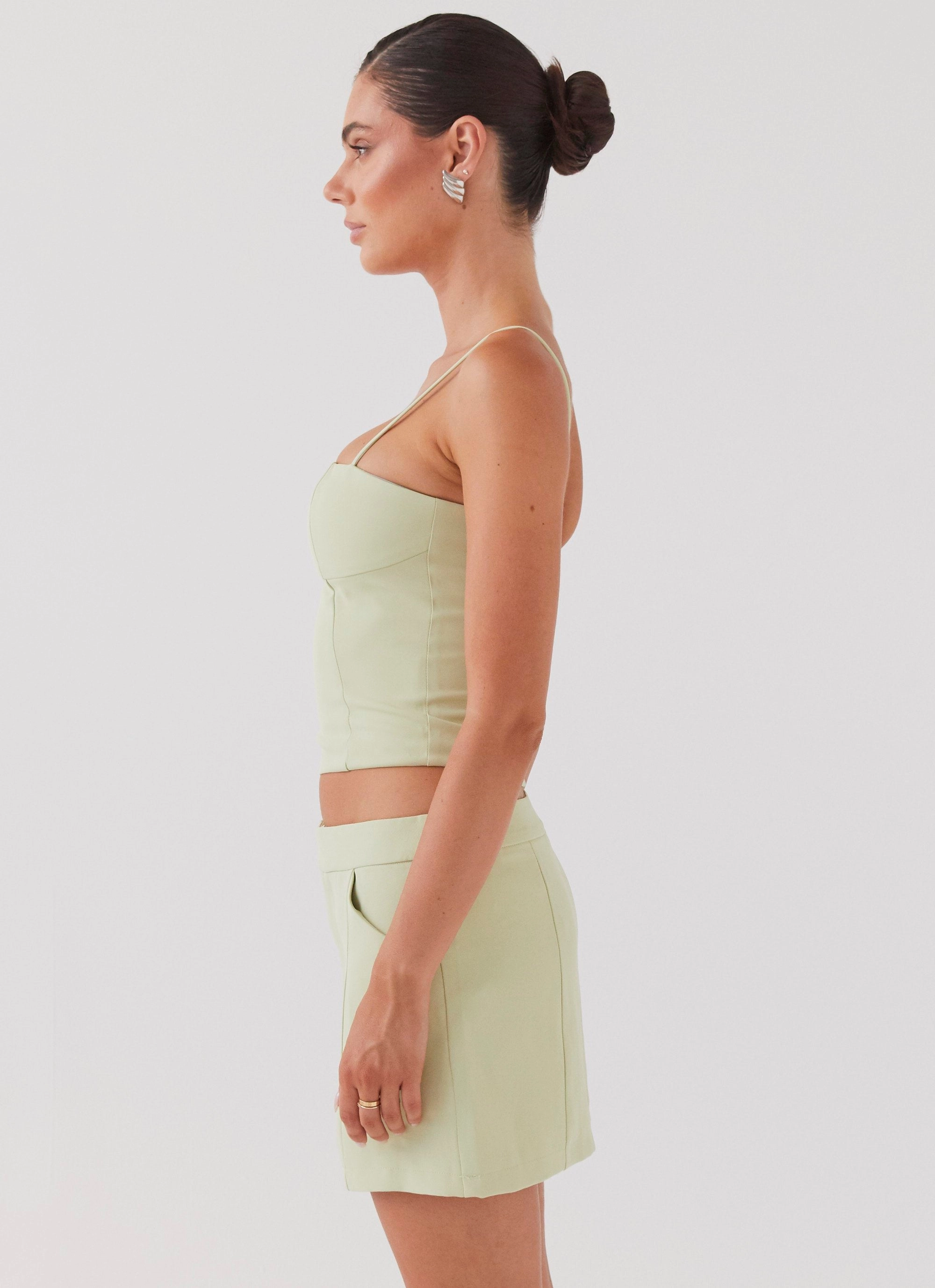 Outdoor Use Water resistant coating Eliana Suit Mini Skirt - Green Zest