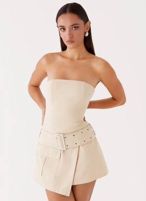 Gender Inclusive All For You Strapless Mini Dress - Ivory
