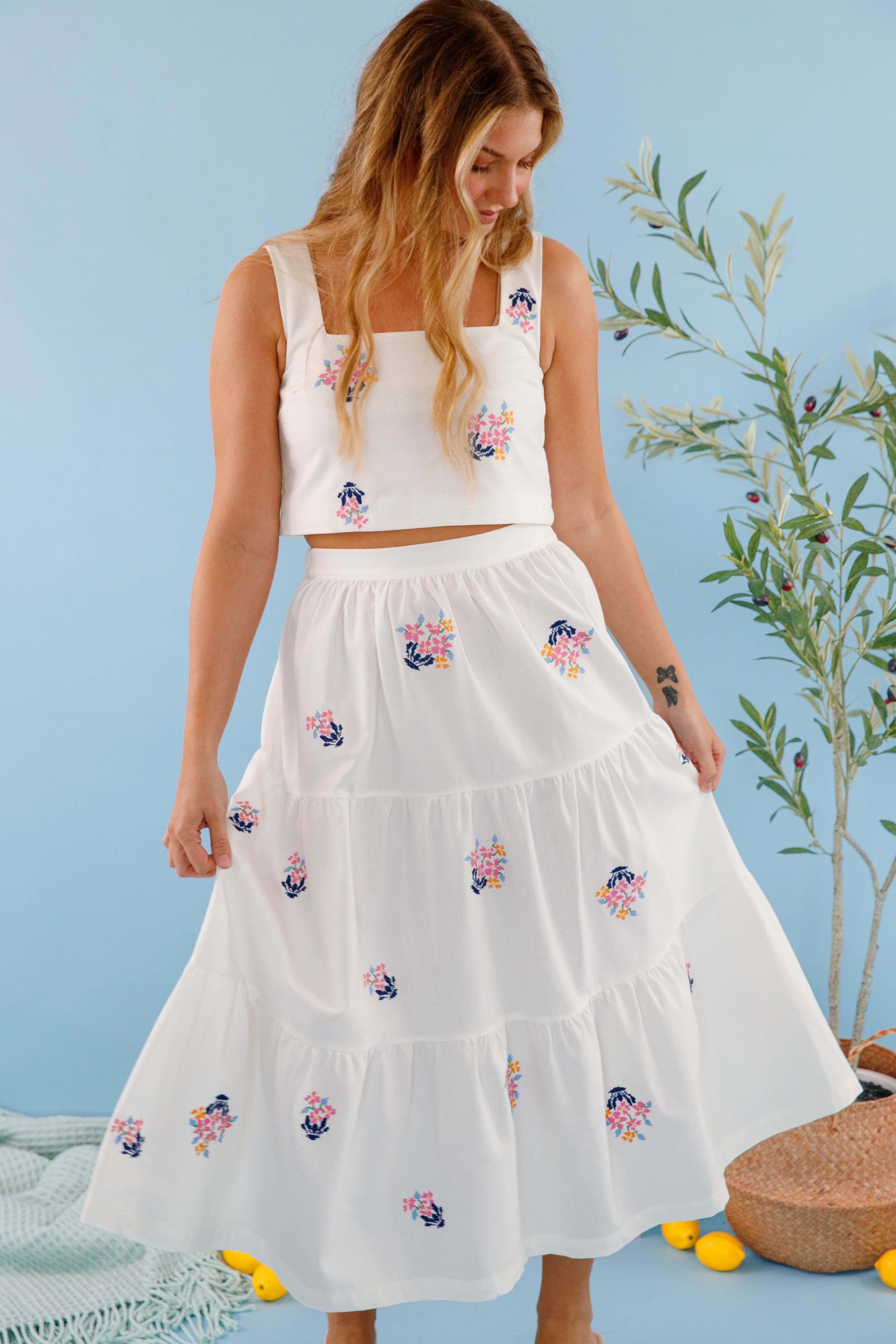 Mesh Lined Performance Design All My Problems Solved Midi Skirt