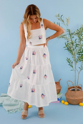 Casual Vibes All My Problems Solved Midi Skirt