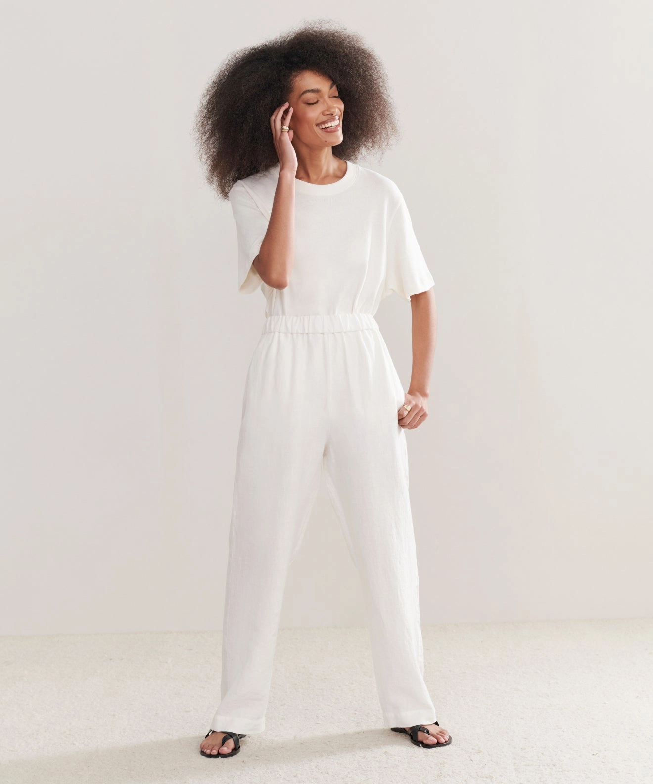 Linen Logan Pant Stretch Panels