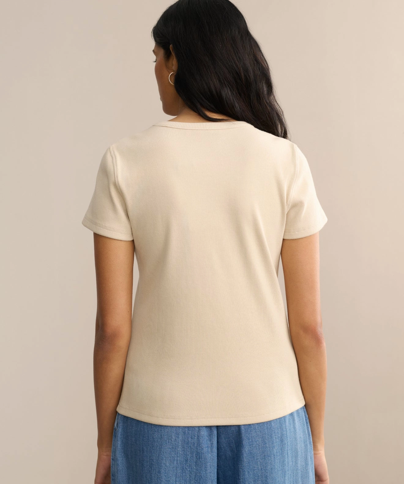 Rib Tee All Day Comfort BreathableMeshPanel