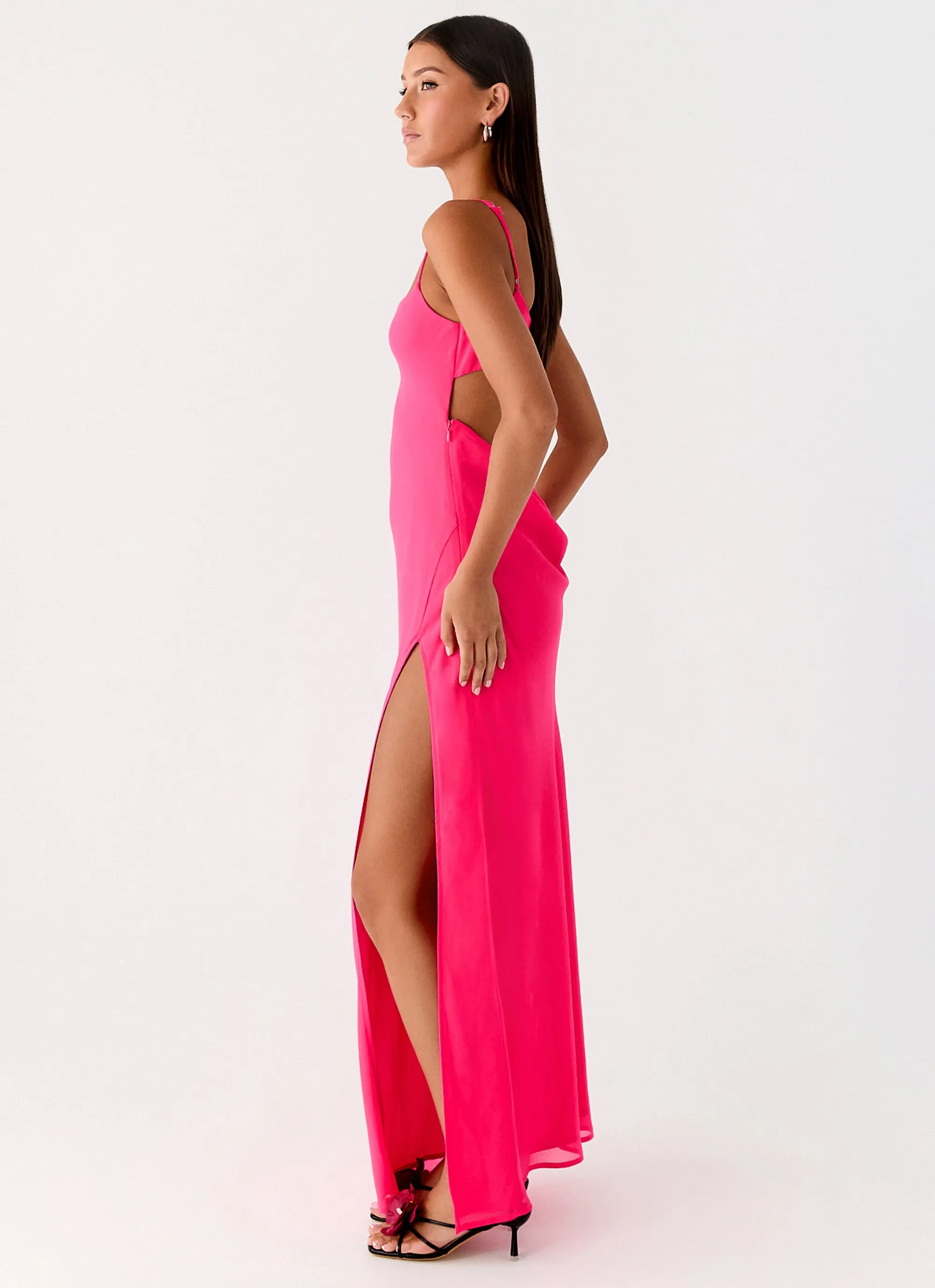 Alouette Maxi Dress - Fuchsia Retro Vibes