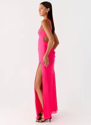 Alouette Maxi Dress - Fuchsia Retro Vibes