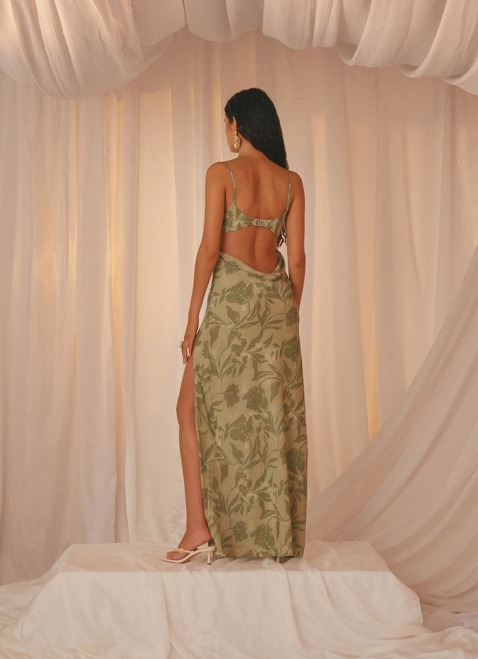 Sage Detail Alouette Maxi Dress - Jade Fern