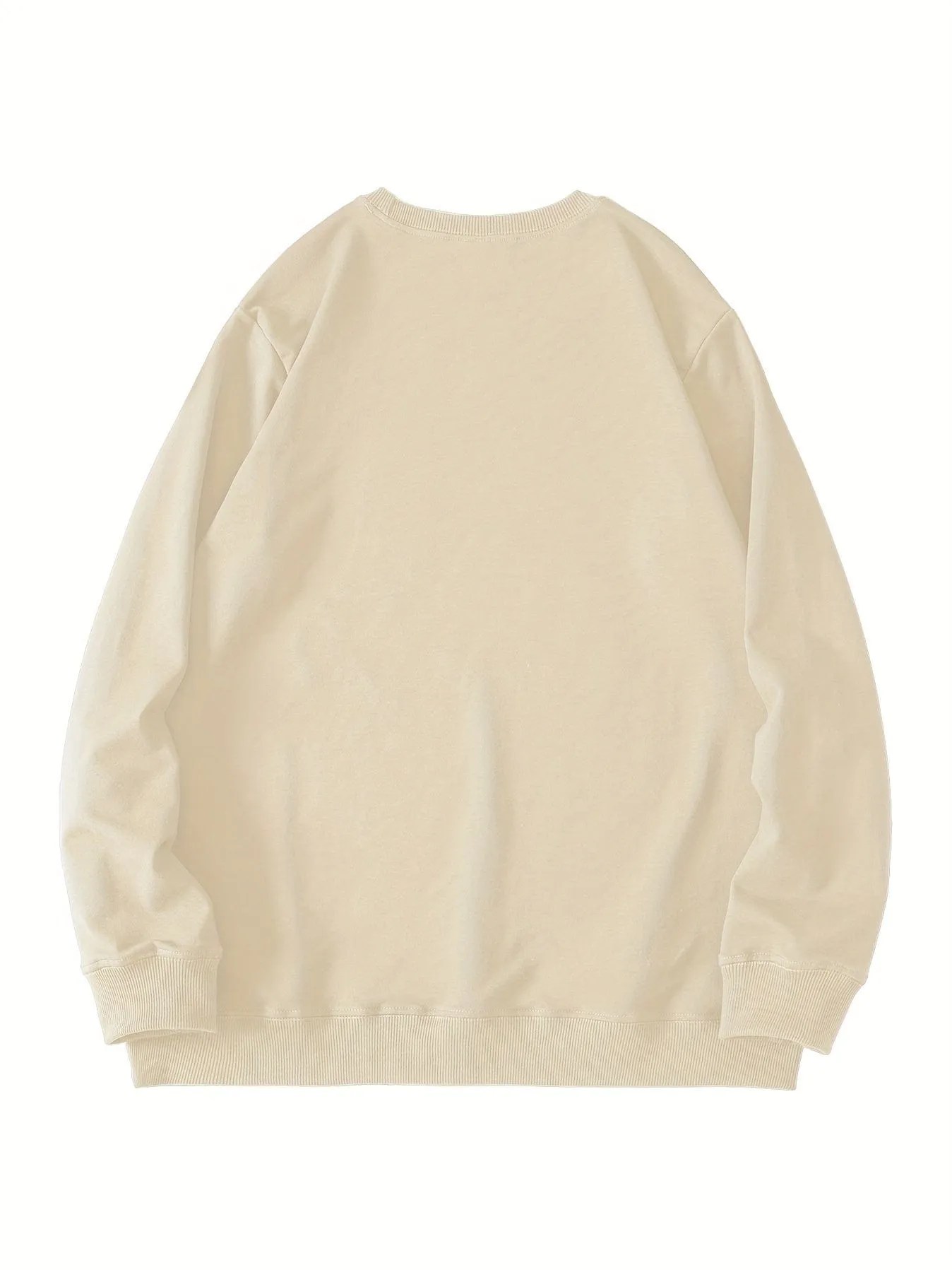 Alphabet Print Casual Crew Neck Long Sleeve Tee