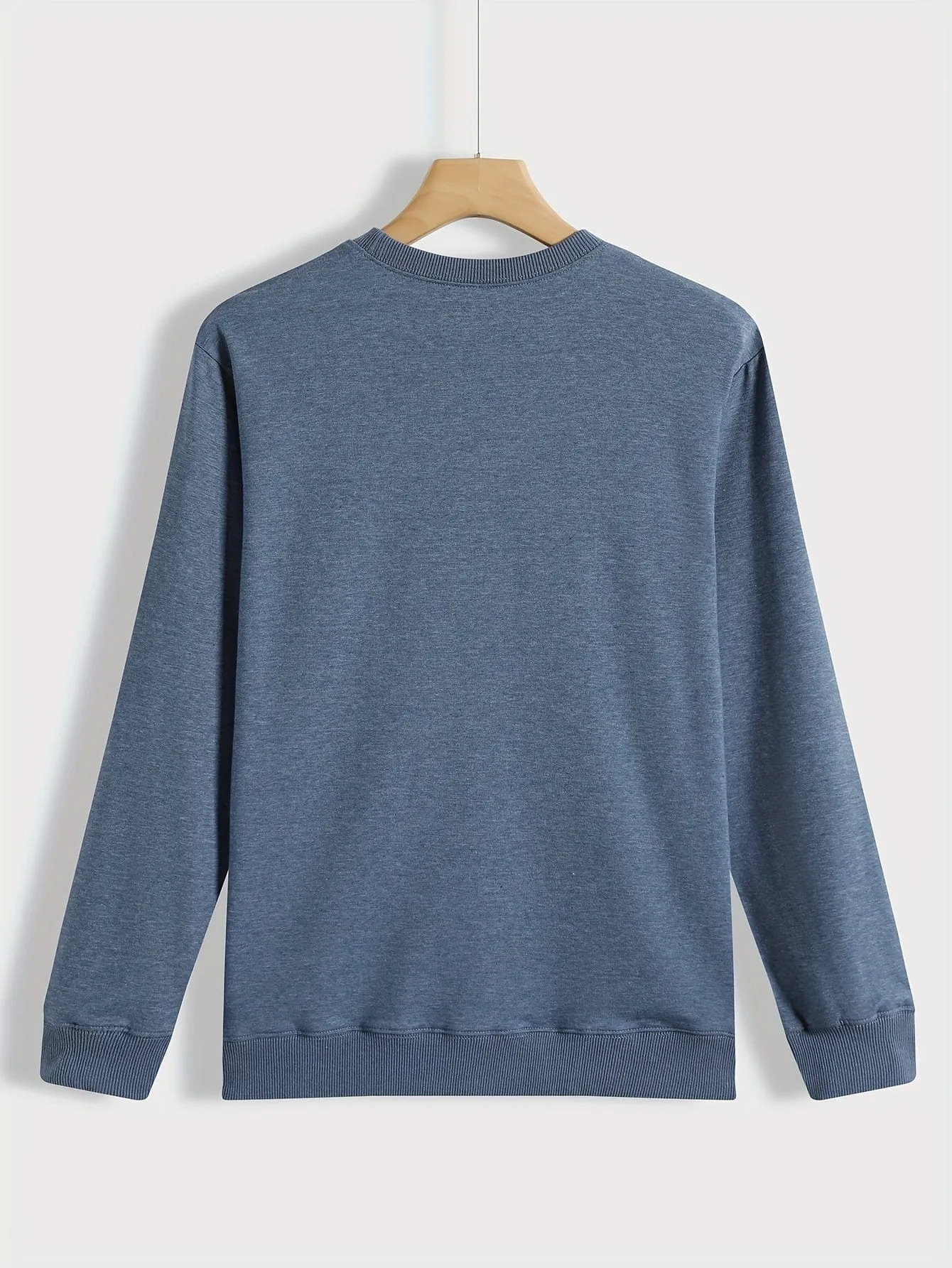 Alphabet Print Casual Crew Neck Long Sleeve Tee