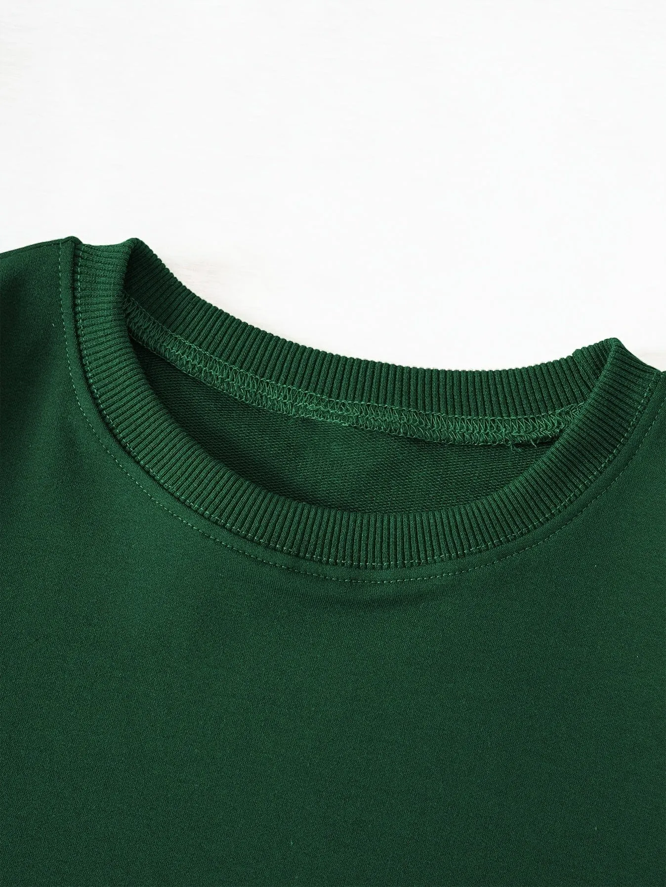 Alphabet Print Casual Crew Neck Long Sleeve Tee