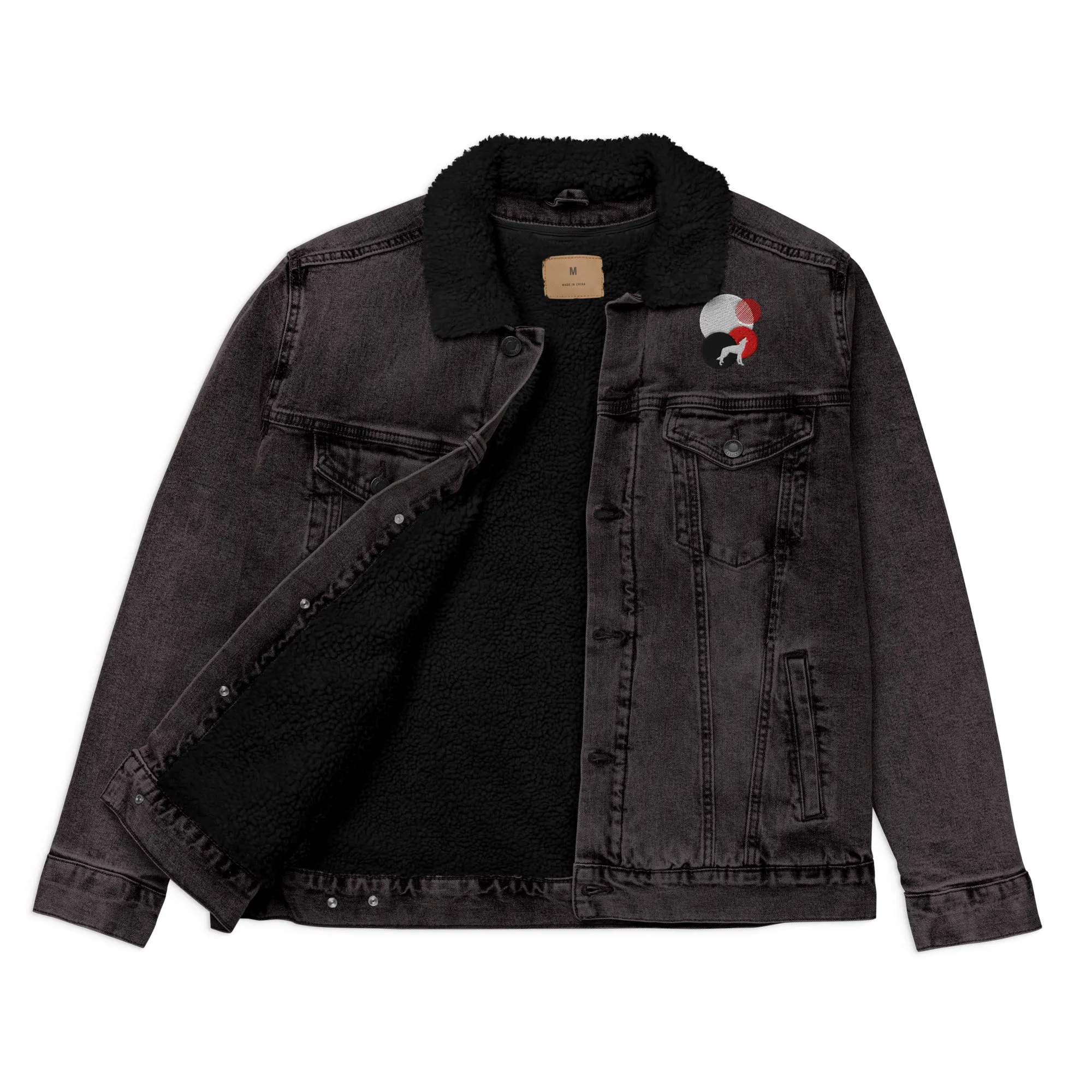 ALWAYS LOOK UP Unisex Denim Sherpa Jacket