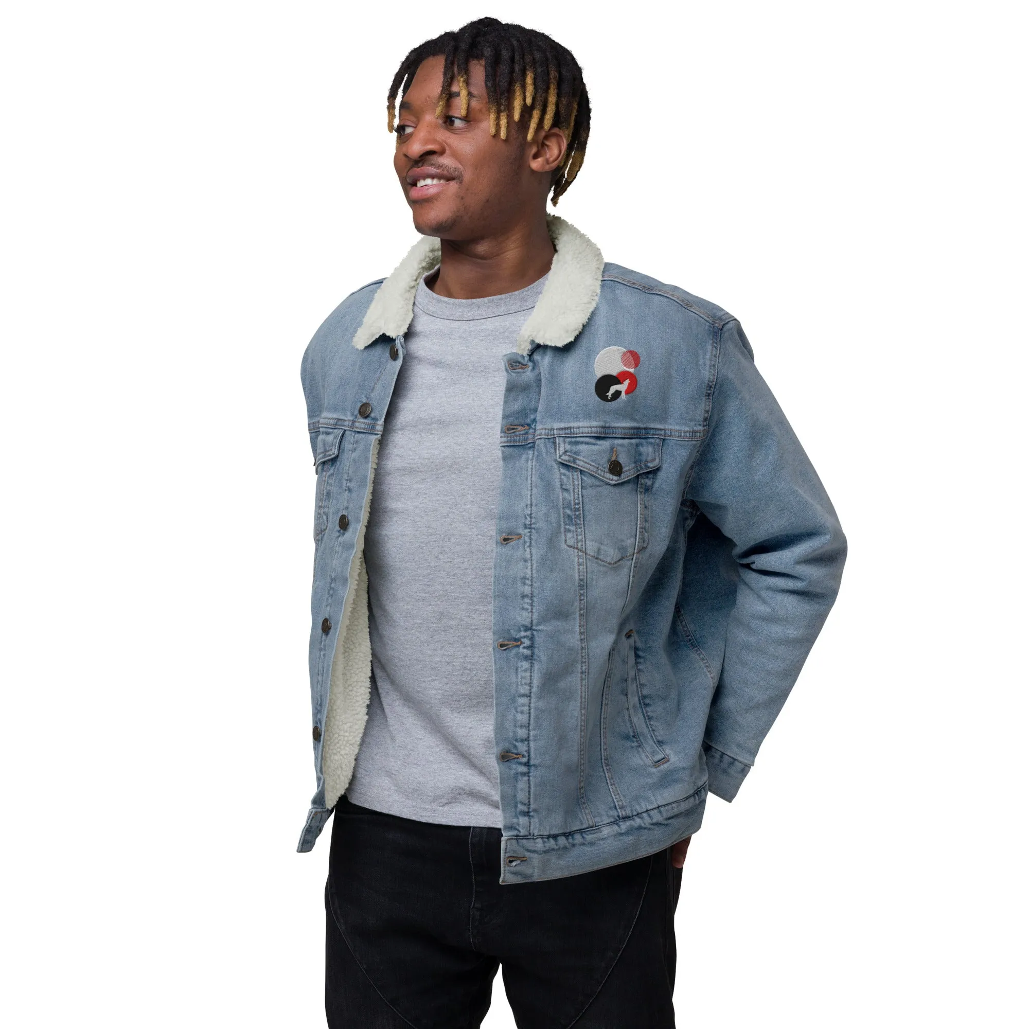 ALWAYS LOOK UP Unisex Denim Sherpa Jacket