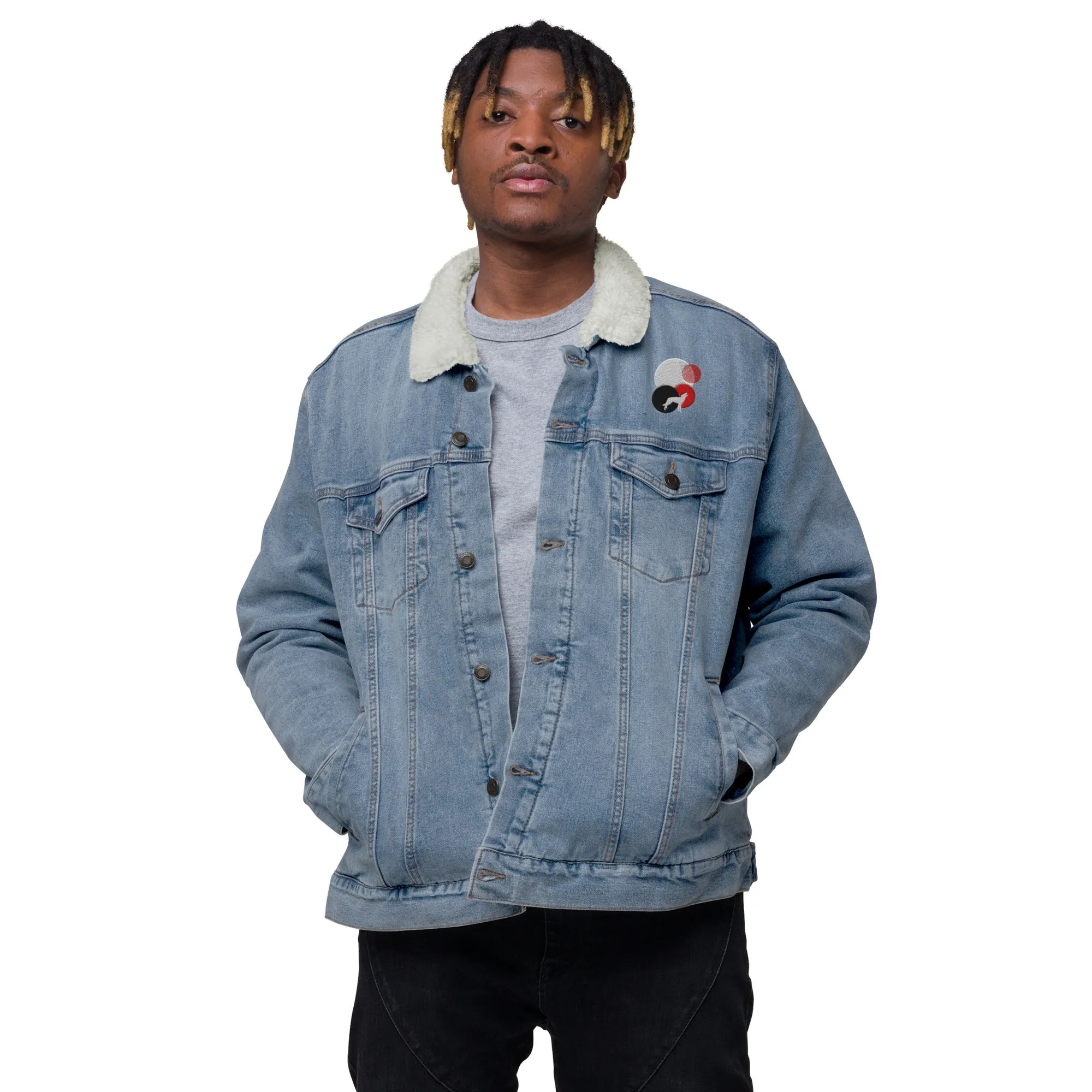 ALWAYS LOOK UP Unisex Denim Sherpa Jacket