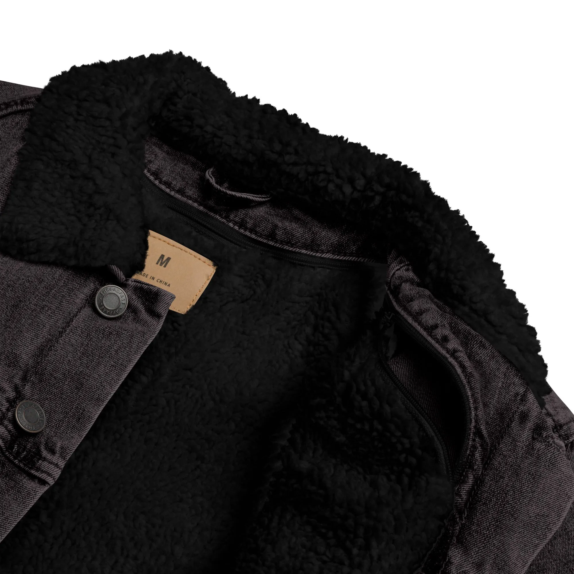 ALWAYS LOOK UP Unisex Denim Sherpa Jacket