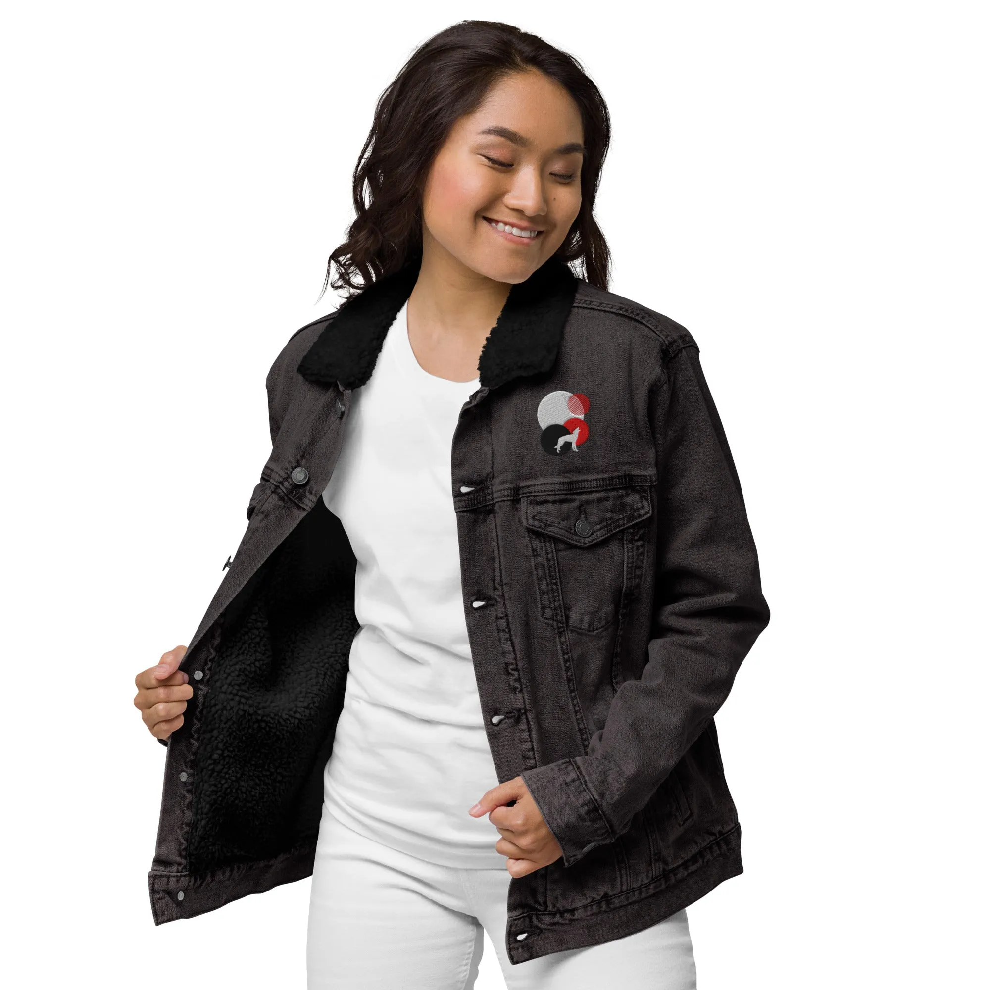 ALWAYS LOOK UP Unisex Denim Sherpa Jacket