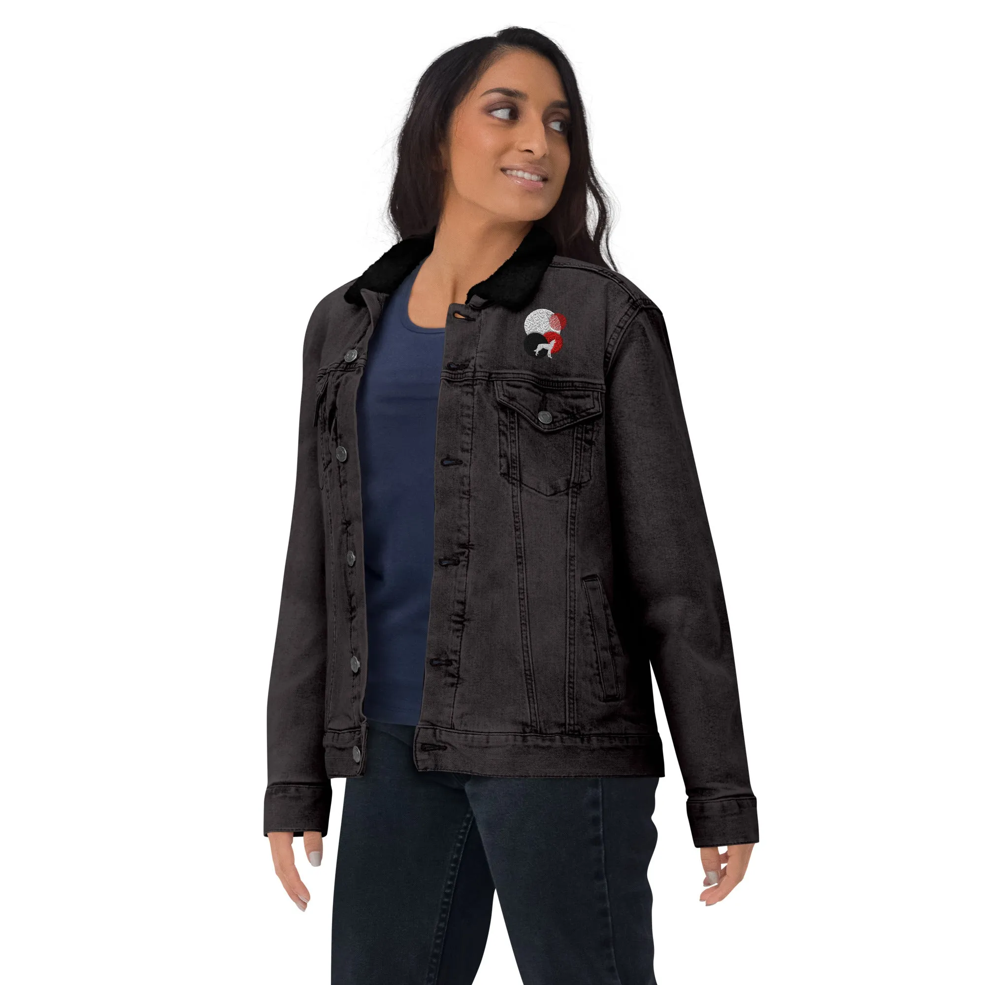 ALWAYS LOOK UP Unisex Denim Sherpa Jacket