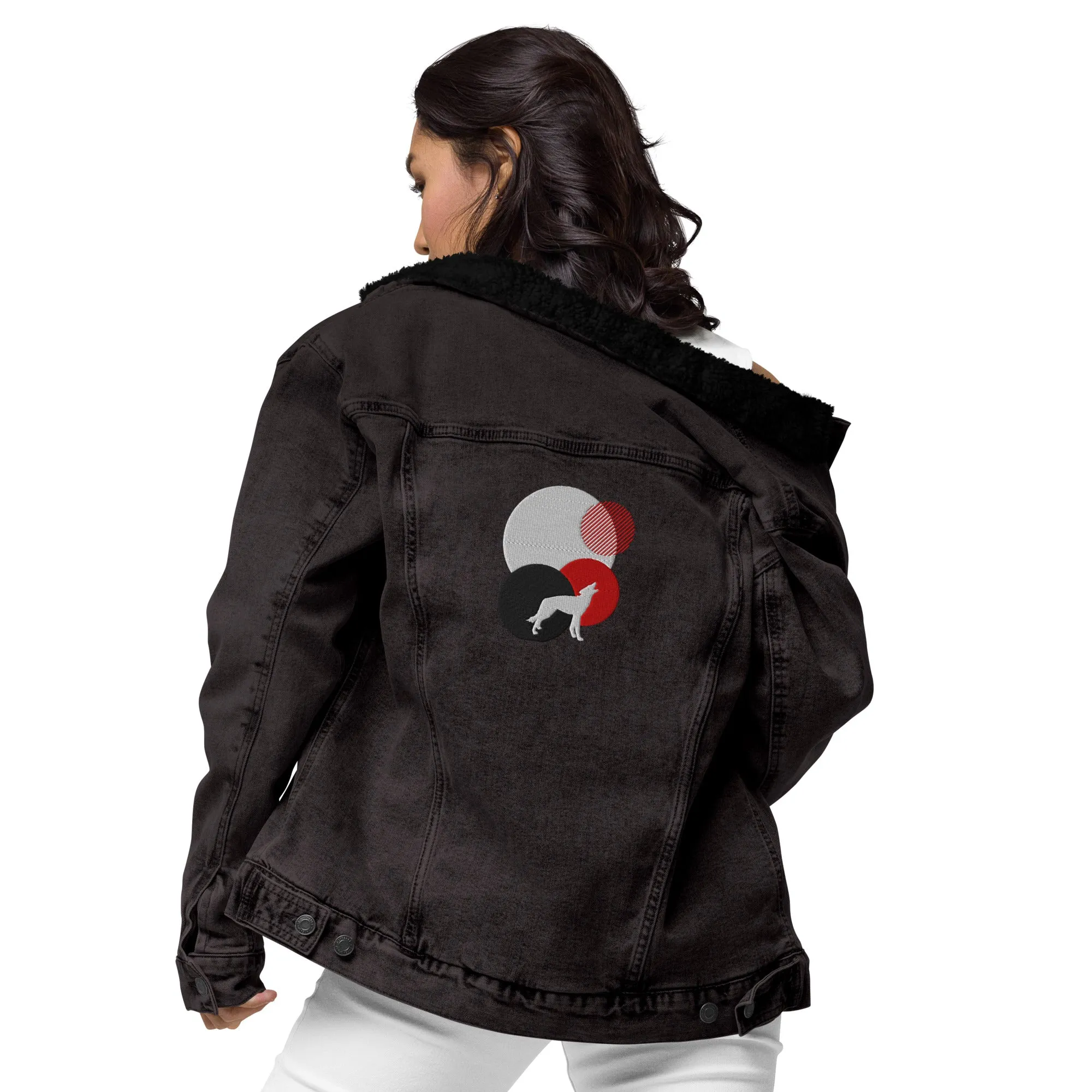 ALWAYS LOOK UP Unisex Denim Sherpa Jacket