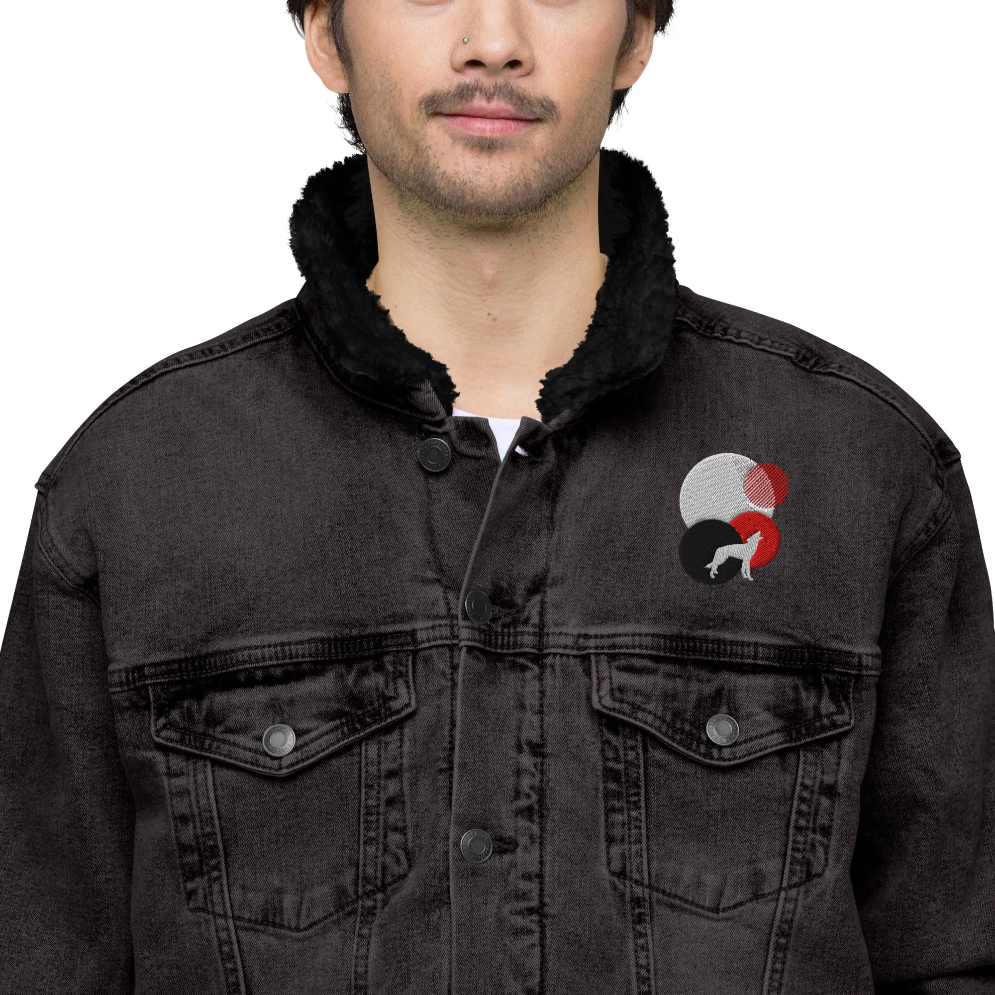 ALWAYS LOOK UP Unisex Denim Sherpa Jacket