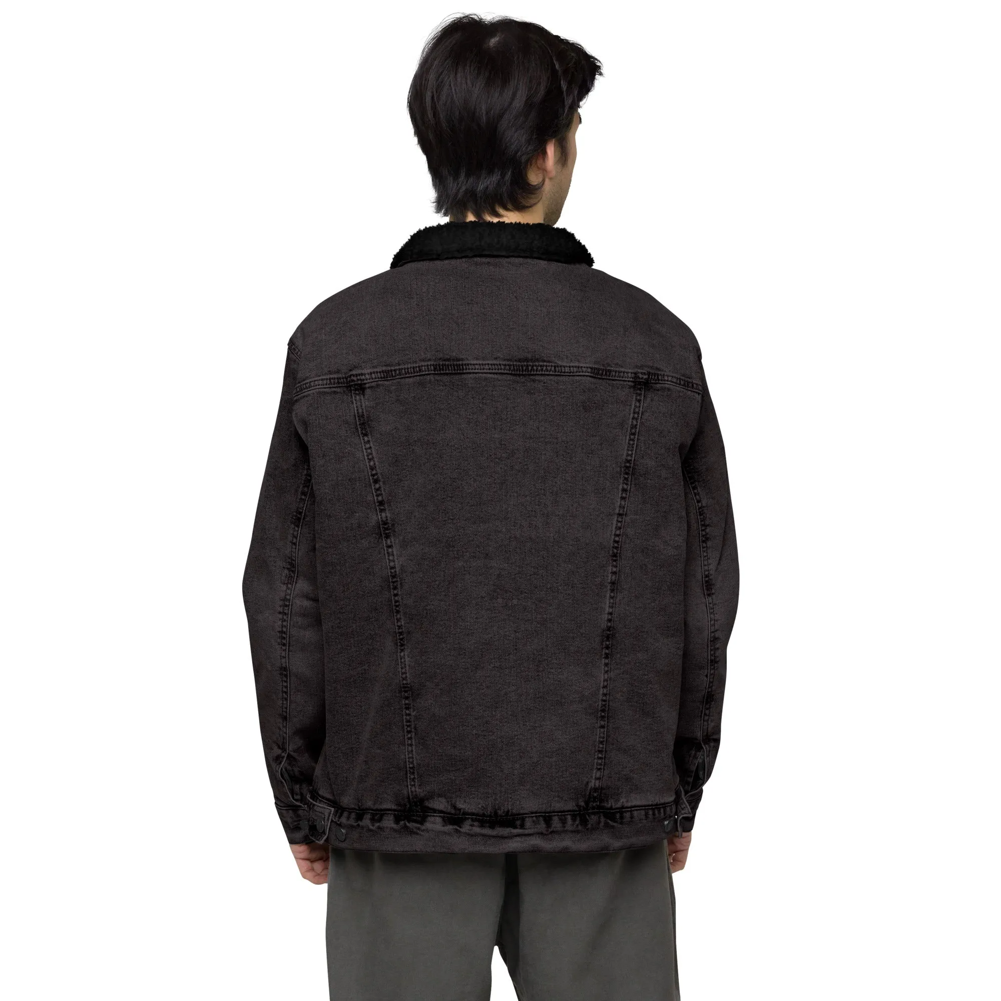 ALWAYS LOOK UP Unisex Denim Sherpa Jacket