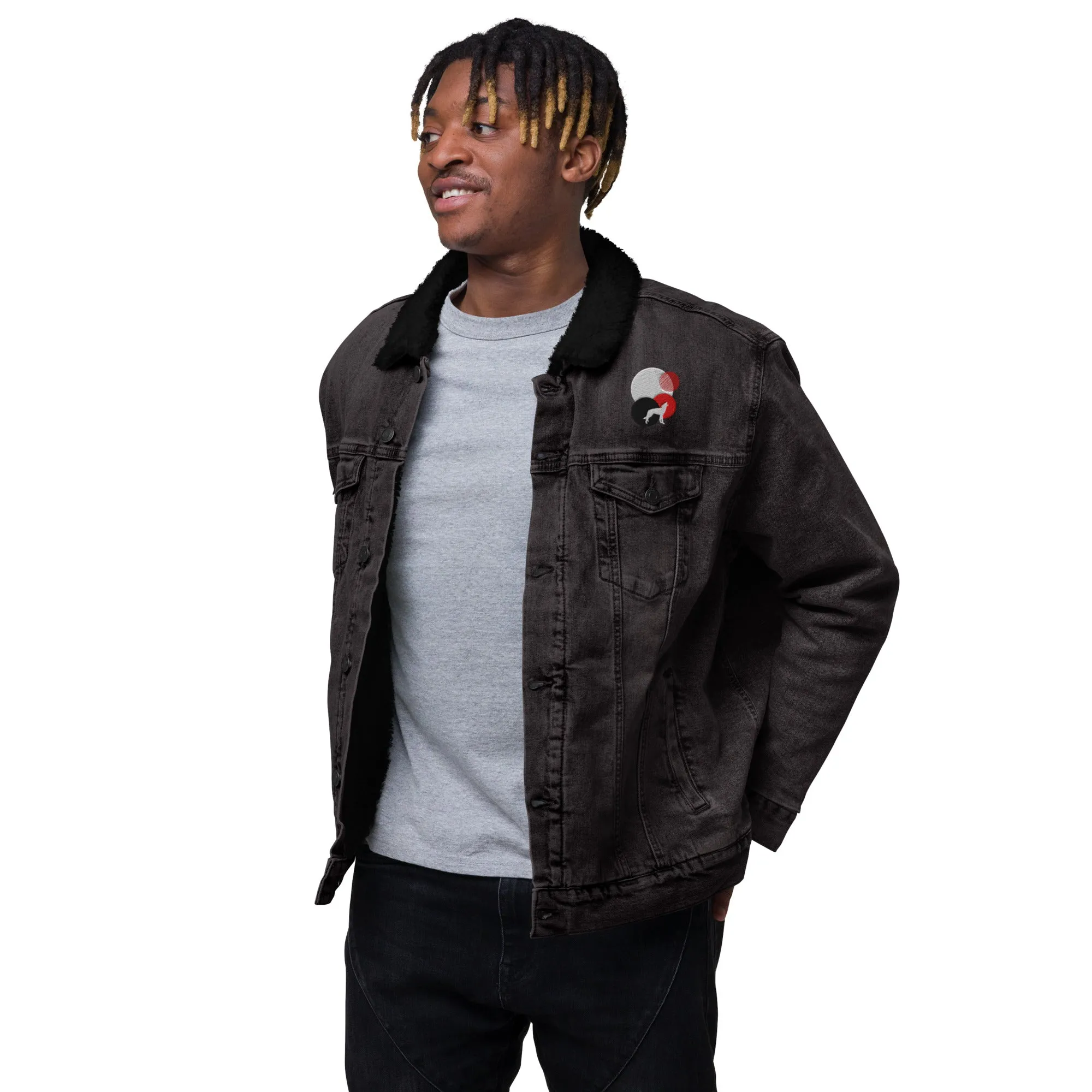 ALWAYS LOOK UP Unisex Denim Sherpa Jacket