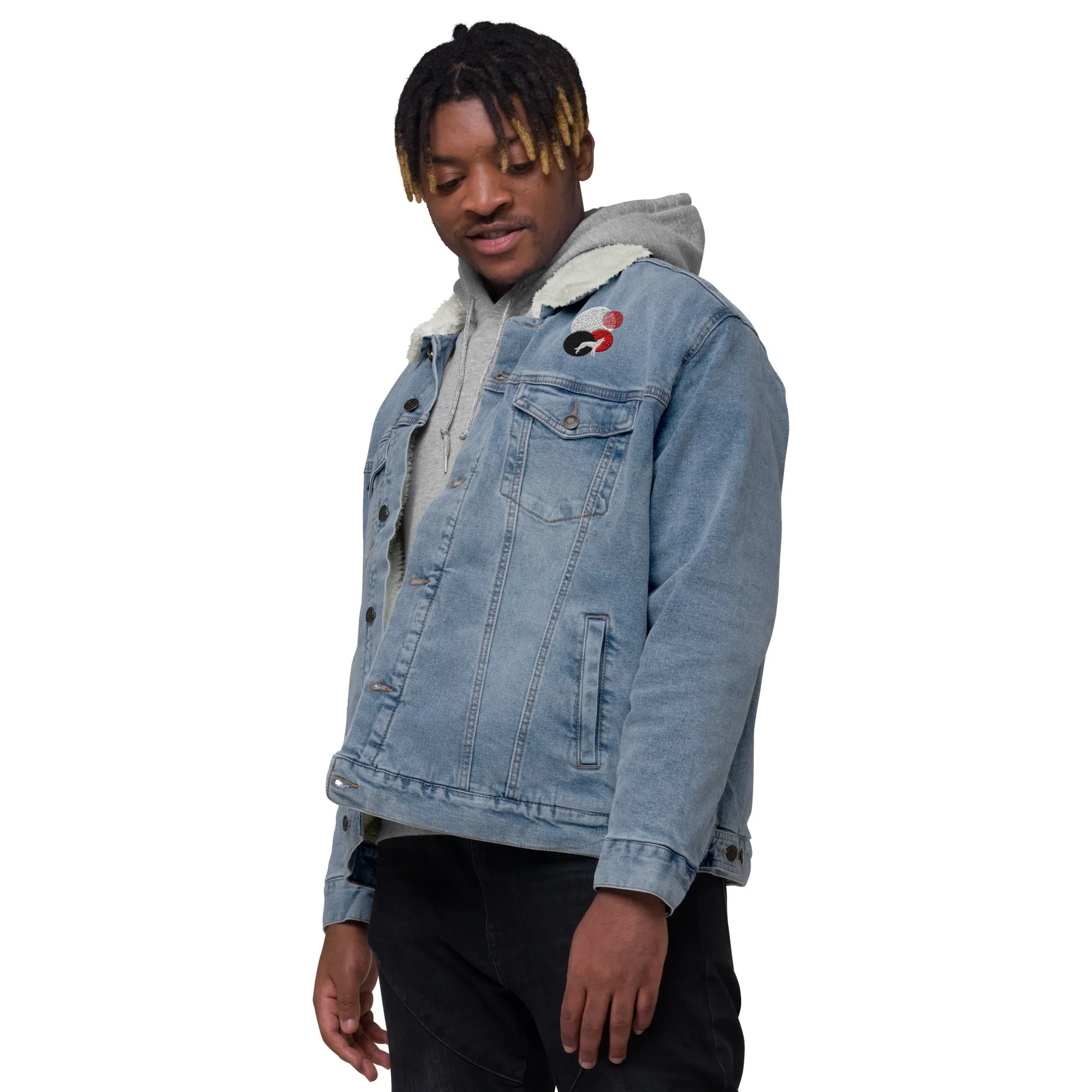 ALWAYS LOOK UP Unisex Denim Sherpa Jacket