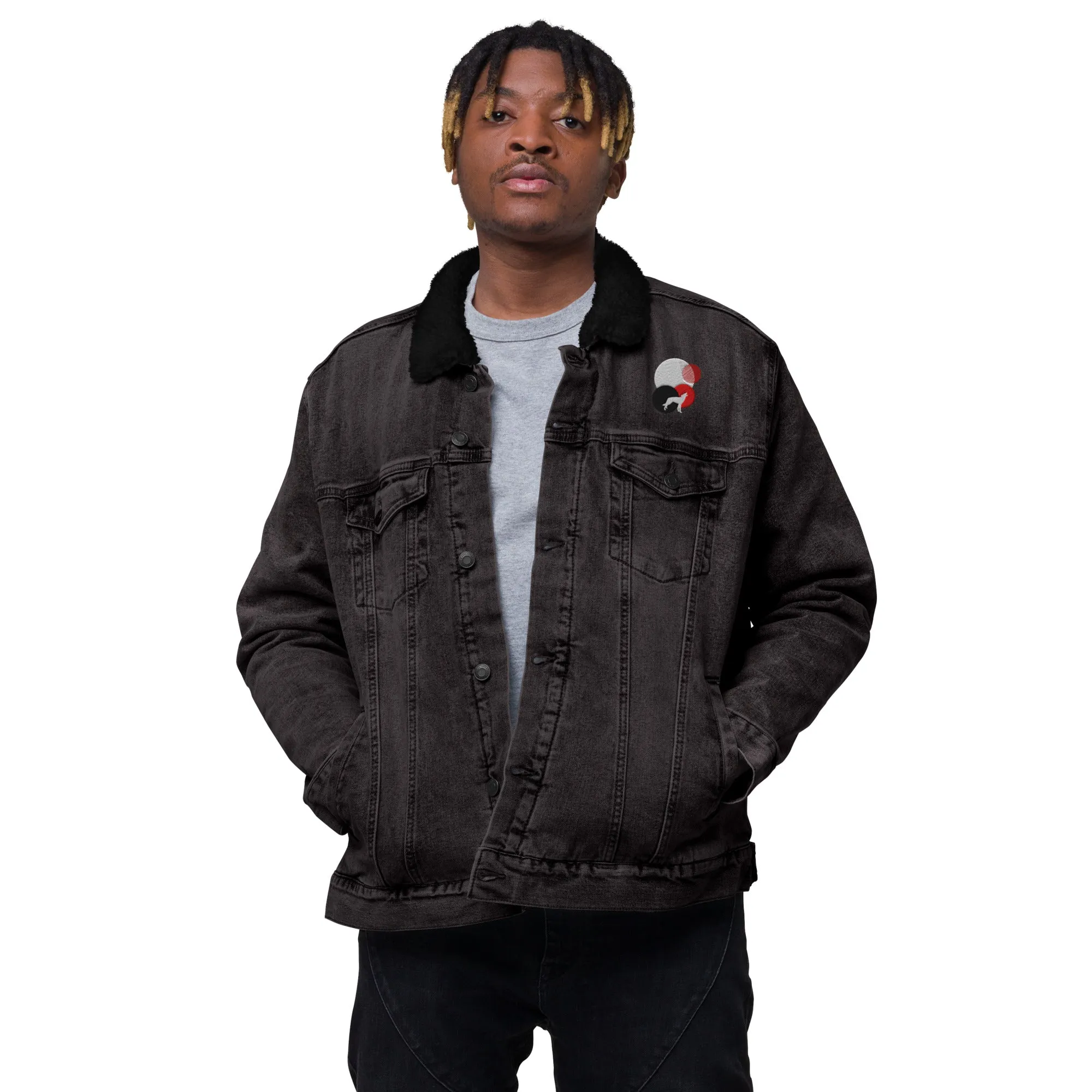 ALWAYS LOOK UP Unisex Denim Sherpa Jacket