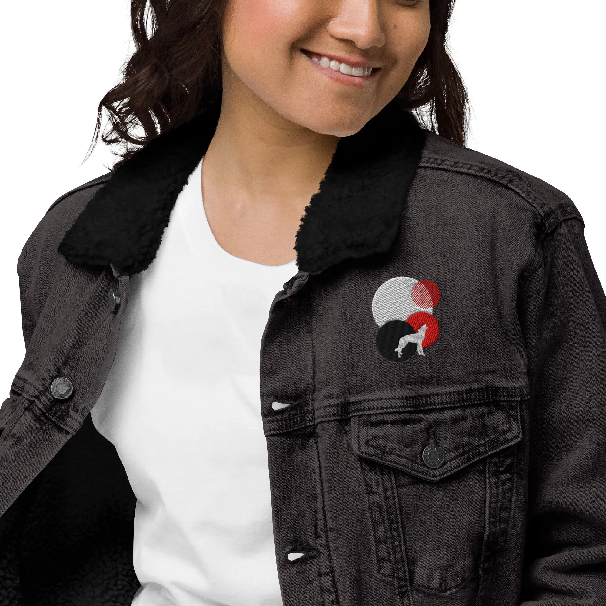 ALWAYS LOOK UP Unisex Denim Sherpa Jacket