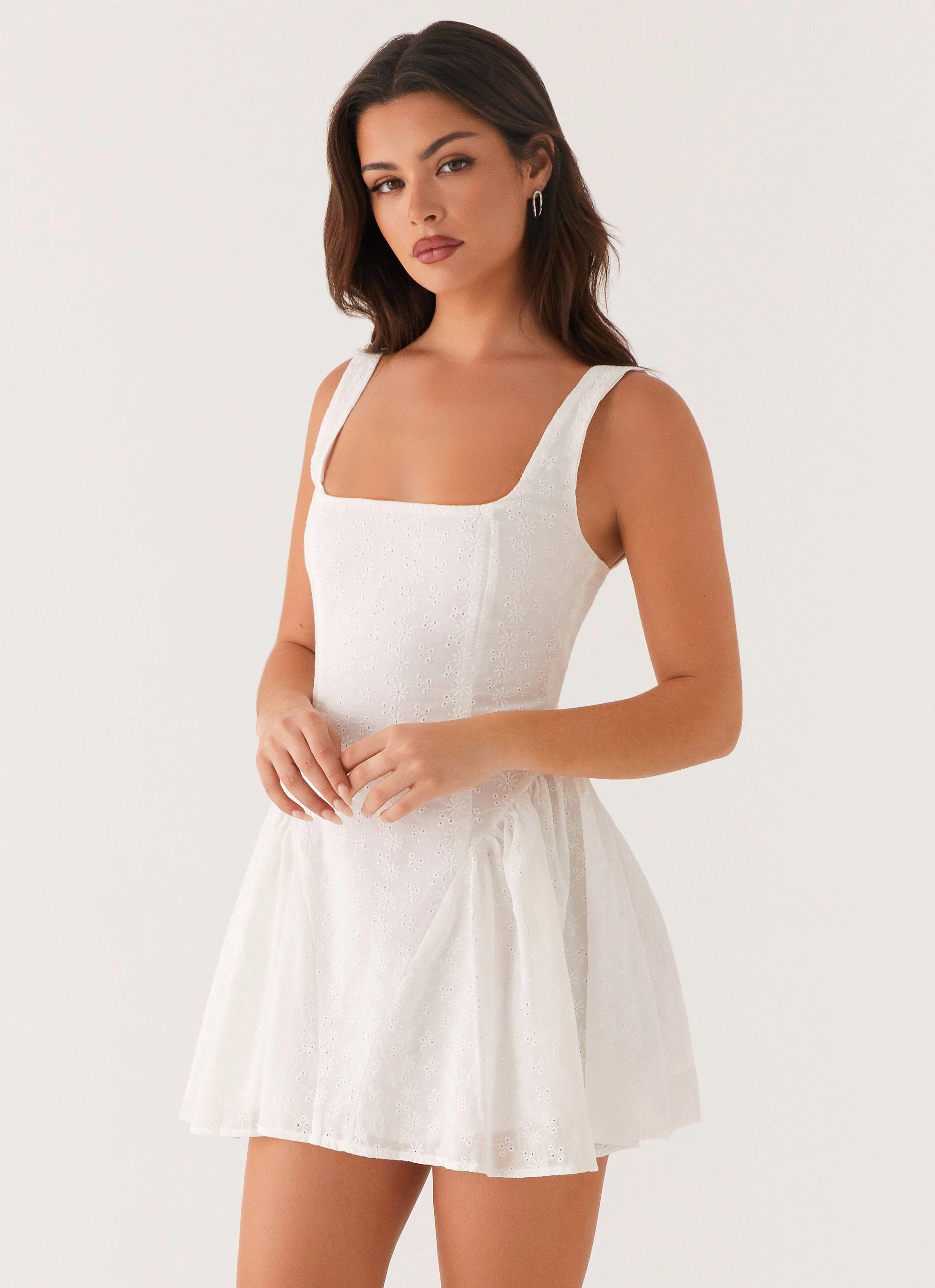 Soft-Lining Inner Glow Alyssa Mini Dress - White