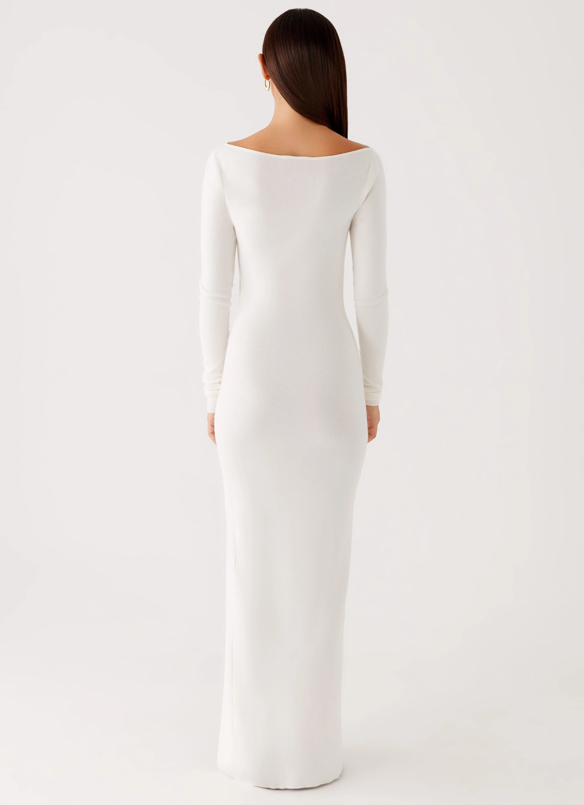 spring outfit Amalfi Knit Maxi Dress - White