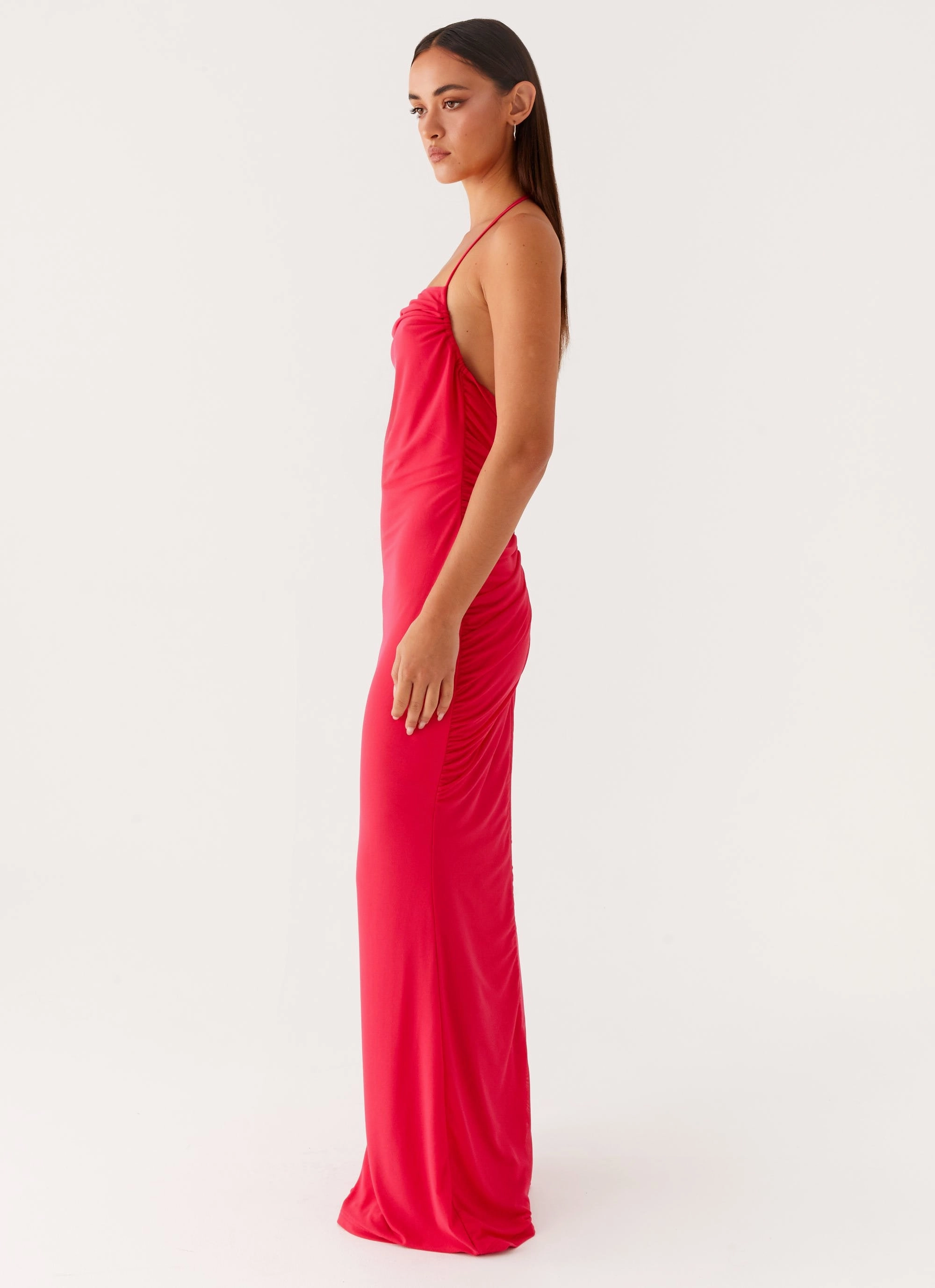 Chic Statement Stylish Touch Amari Maxi Dress - Raspberry