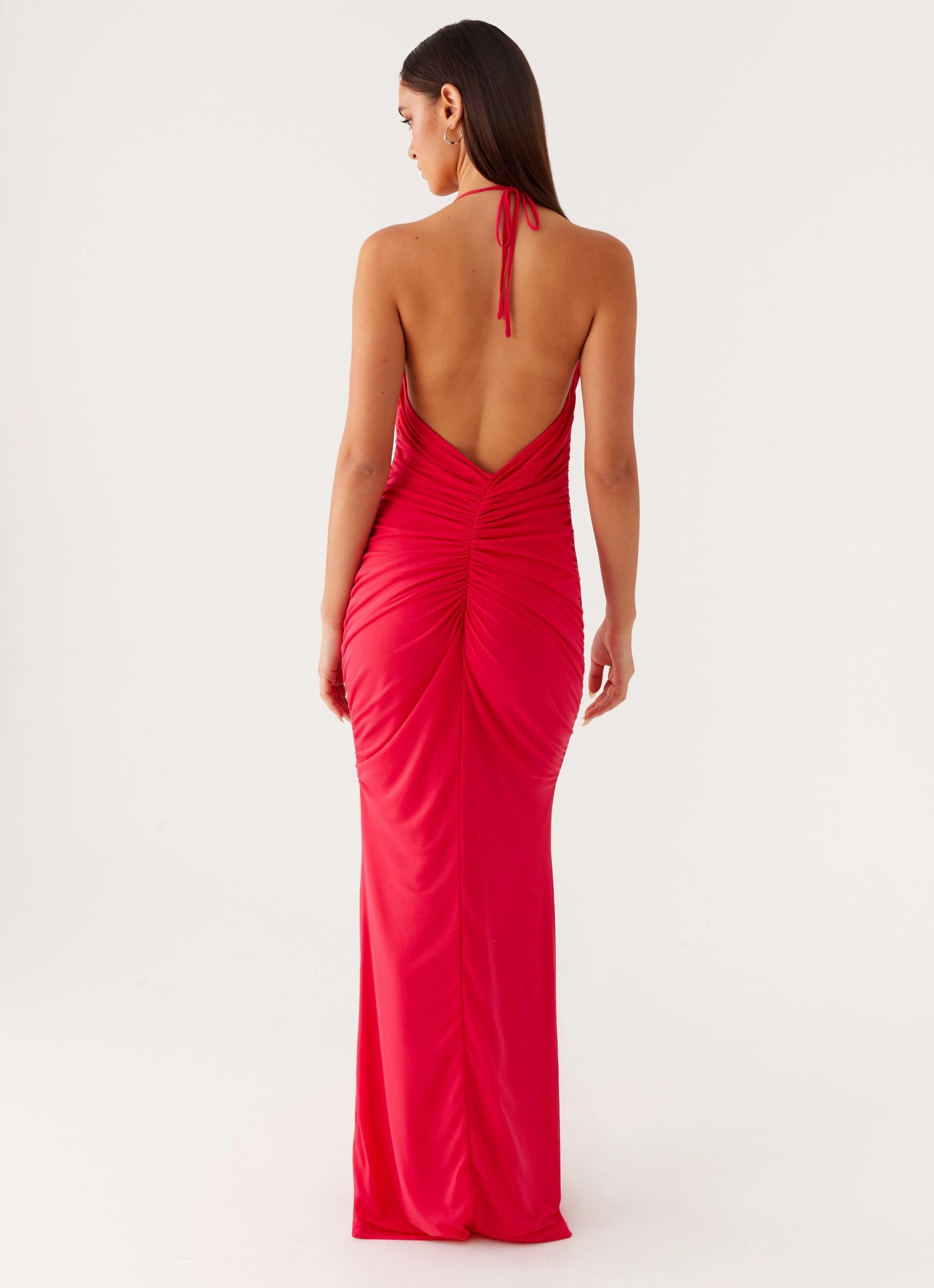Amari Maxi Dress - Raspberry perfect for events Regular-fit