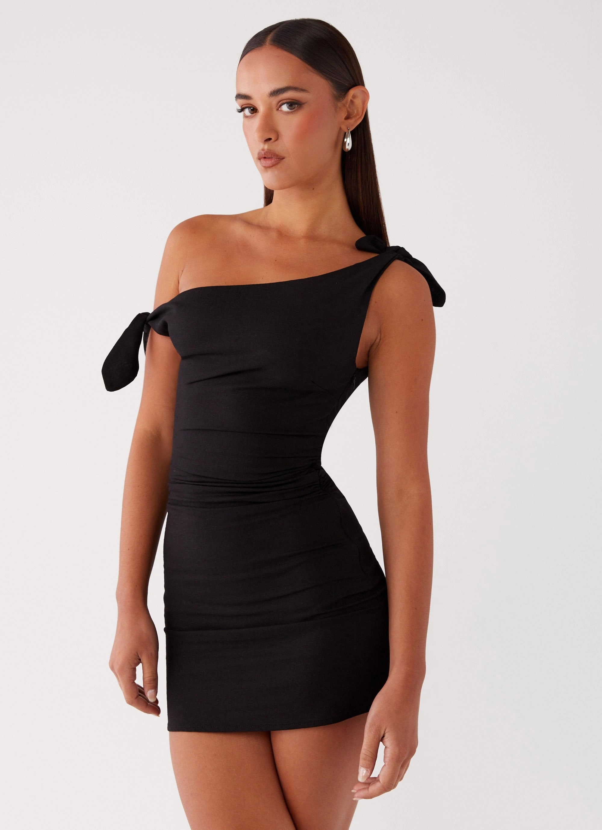 Amazonia Linen Mini Dress - Black Dress for brunch Effortless Mood